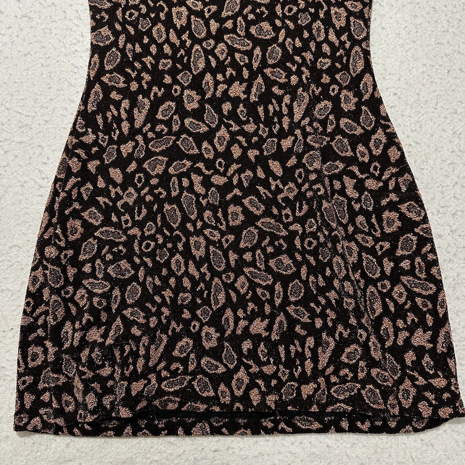 Forever 21 Forever 21 Small Black Brown Leopard Bodycon Mini Dress Size S / US 4 / IT 40 - 8 Thumbnail