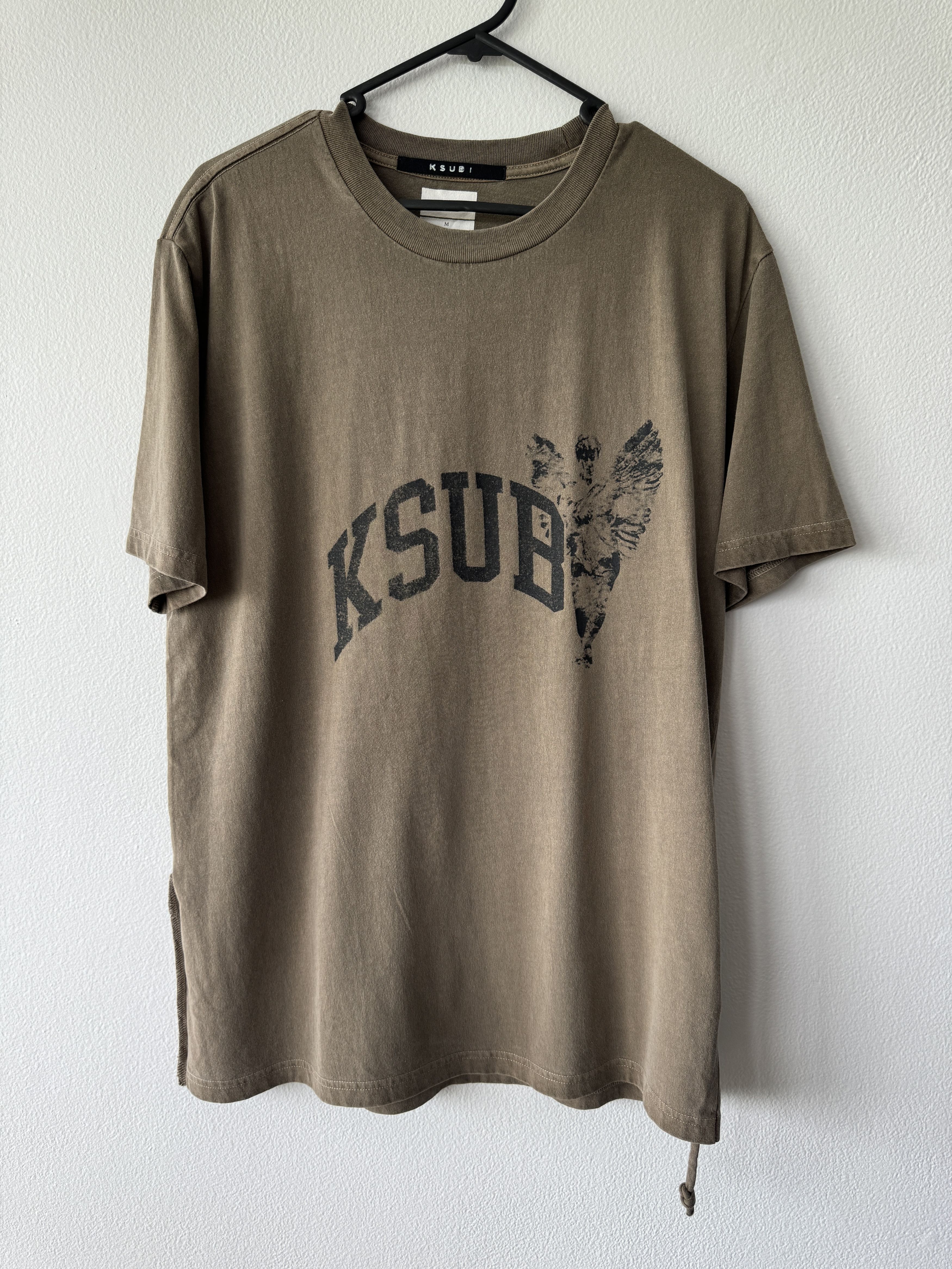 Ksubi tee t shirt top mens m short sleeve brown angel kash sinners 