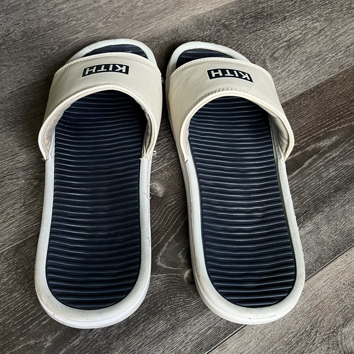 Kith Kith Beach Slides White/Navy 2019 Size US 12 / EU 45 - 5 Thumbnail