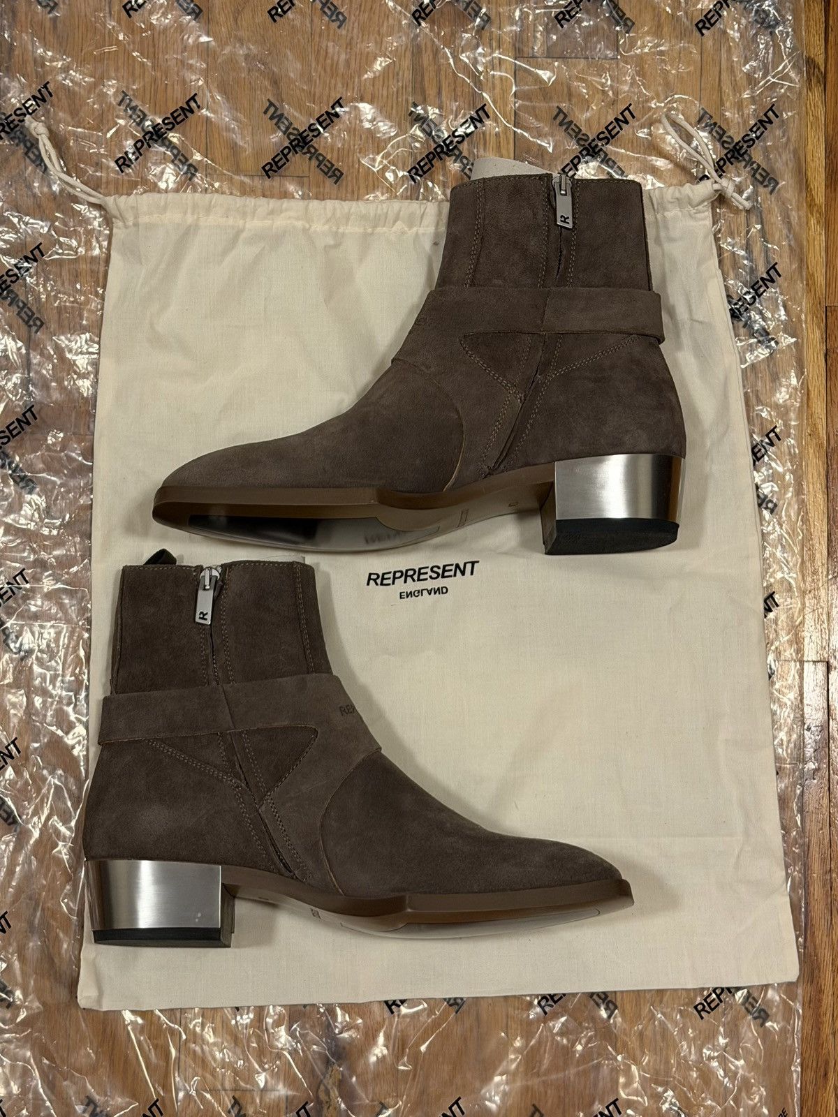 Represent Clo. Strapped Boot - Taupe Suede Size US 7 / EU 40 - 1 Thumbnail