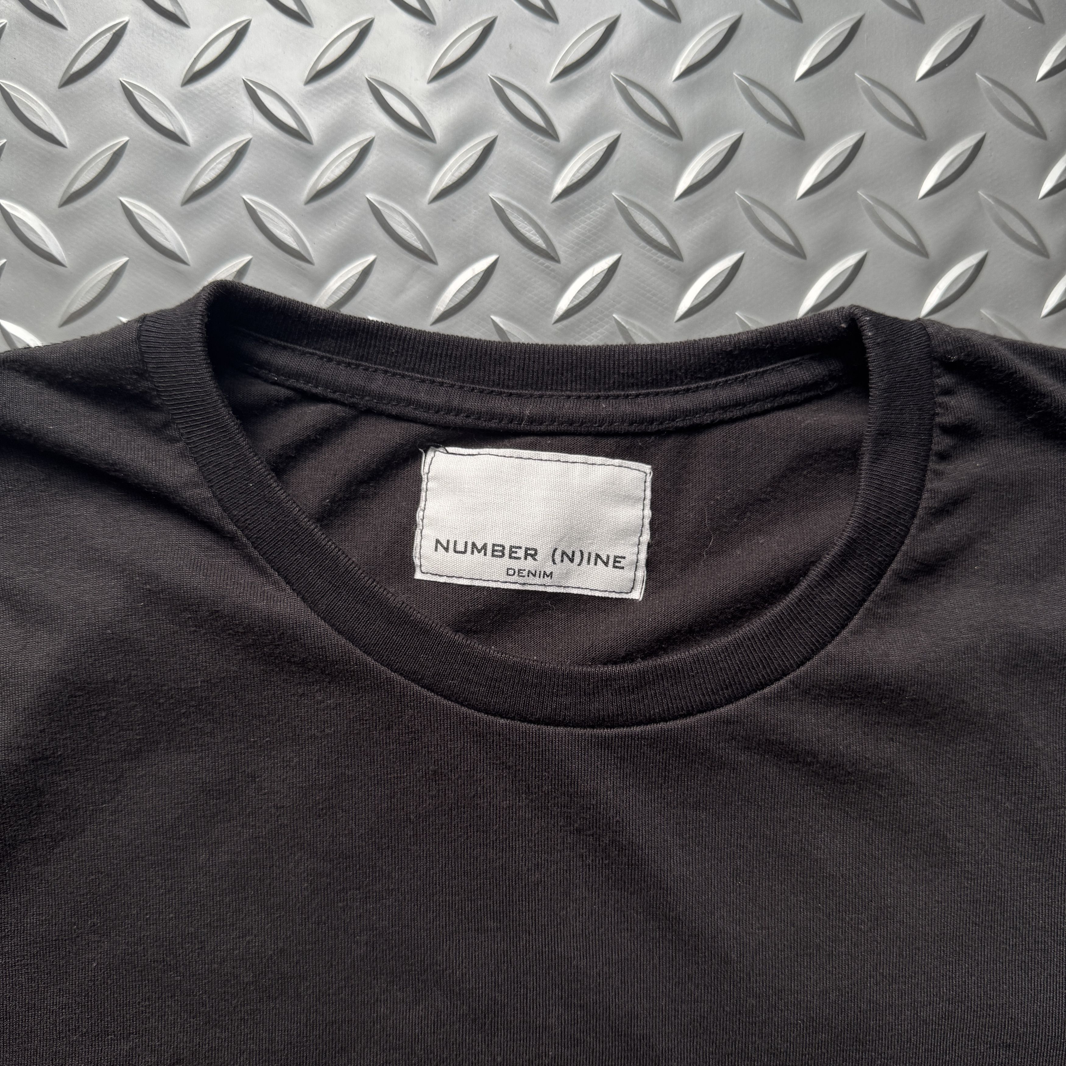 Number (N)ine NUMBER (N)INE DENIM Black Minimal Tee Size US L / EU 52-54 / 3 - 2 Thumbnail
