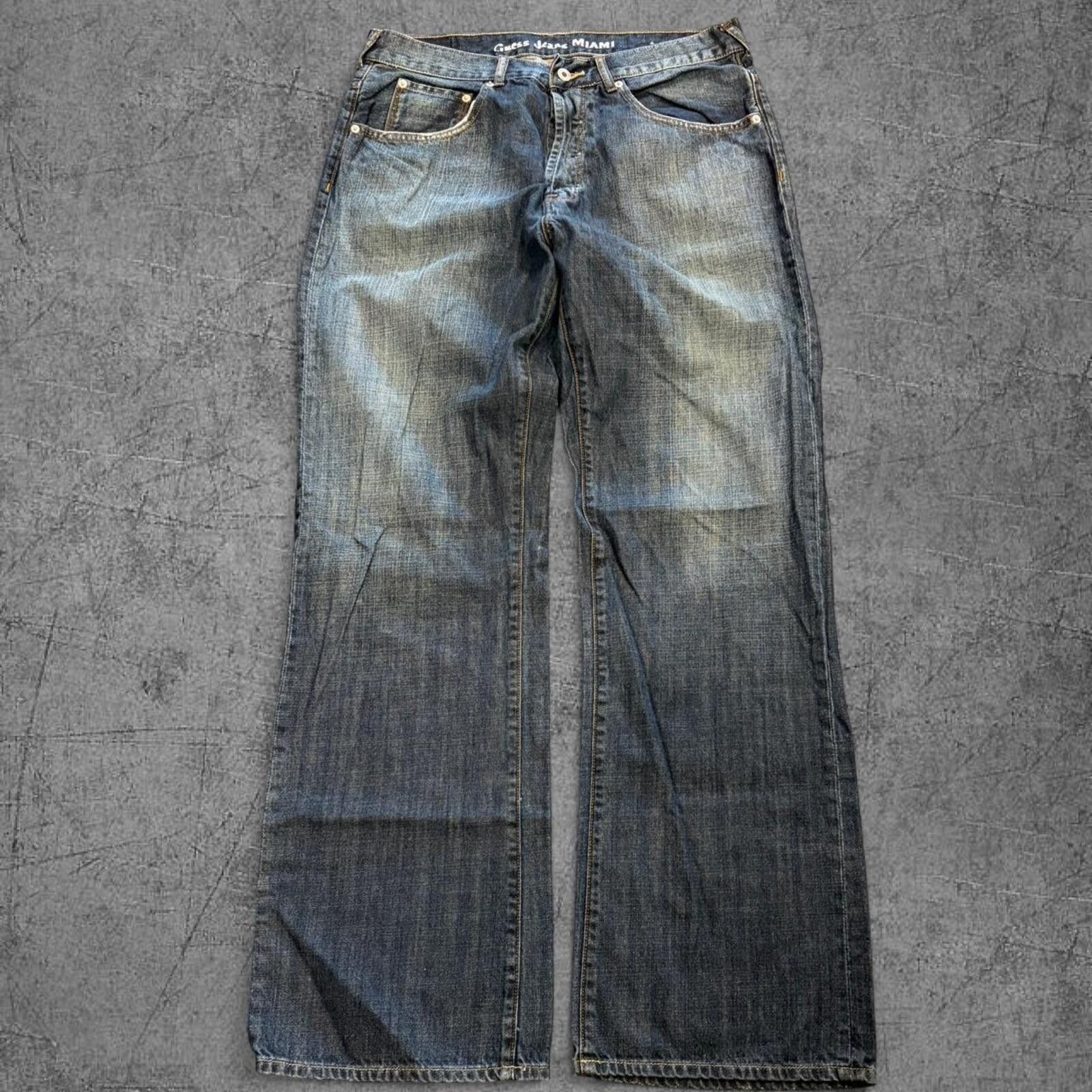 Guess Y2K Guess Dark Wash Raw Denim Size US 36 / EU 52 - 6 Thumbnail