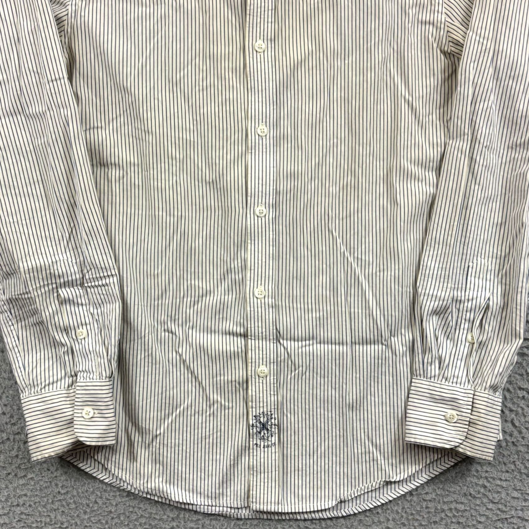 Polo Ralph Lauren VINTAGE Polo Ralph Lauren Shirt Mens Small Blue Striped 90s Long Sleeve Button Up Pattern Striped Classic 80s Womens Mens Boys Girls Size US S / EU 44-46 / 1 - 3 Thumbnail