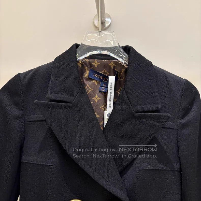 Louis Vuitton Louis Vuitton Lined with a full-print double-breasted blac Size XXS / US 00 / IT 34 - 3 Thumbnail