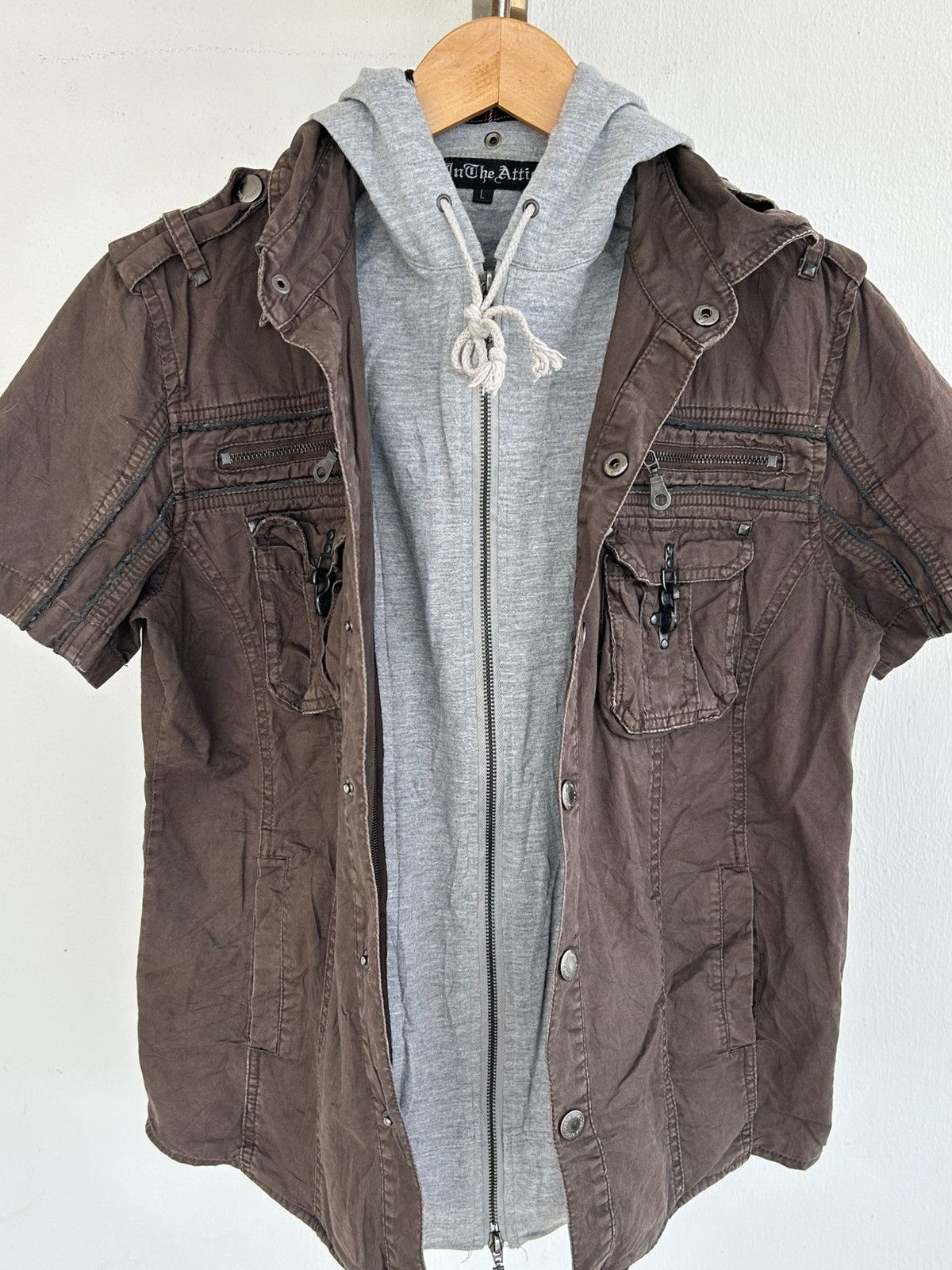 In The Attic Intheattic Vintage Japan Button up Hoodie Shirt Size US M / EU 48-50 / 2 - 6 Thumbnail