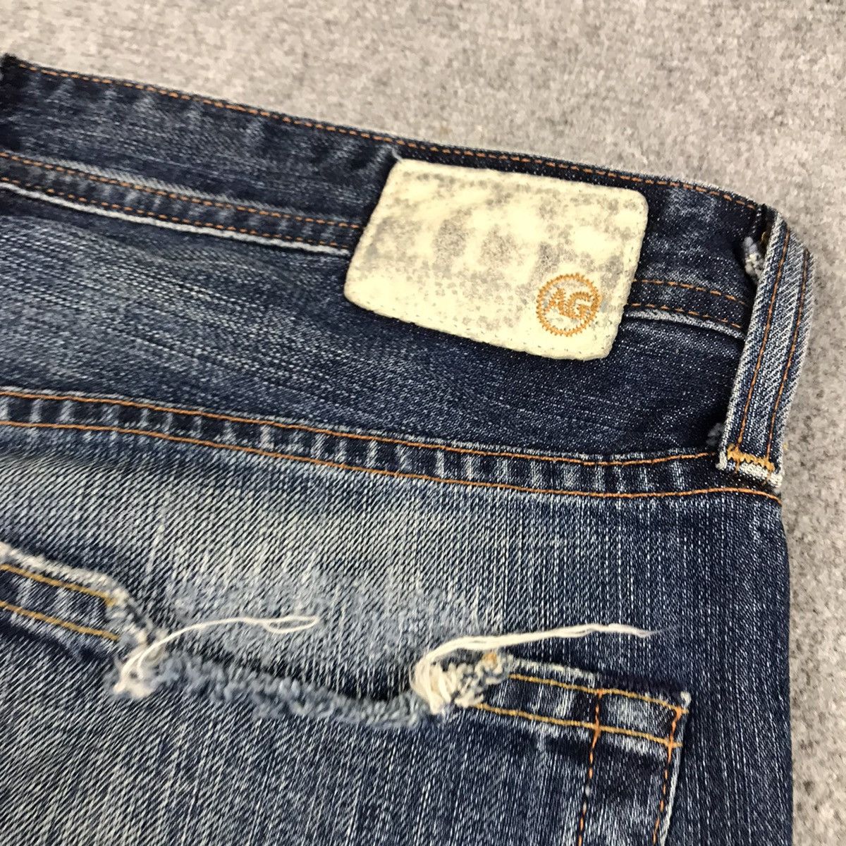 AG Adriano Goldschmied AG ADRIANO GOLDSCHMIED DISTRESSED JEANS BOOTCUT PANTS Size US 30 / EU 46 - 13 Thumbnail