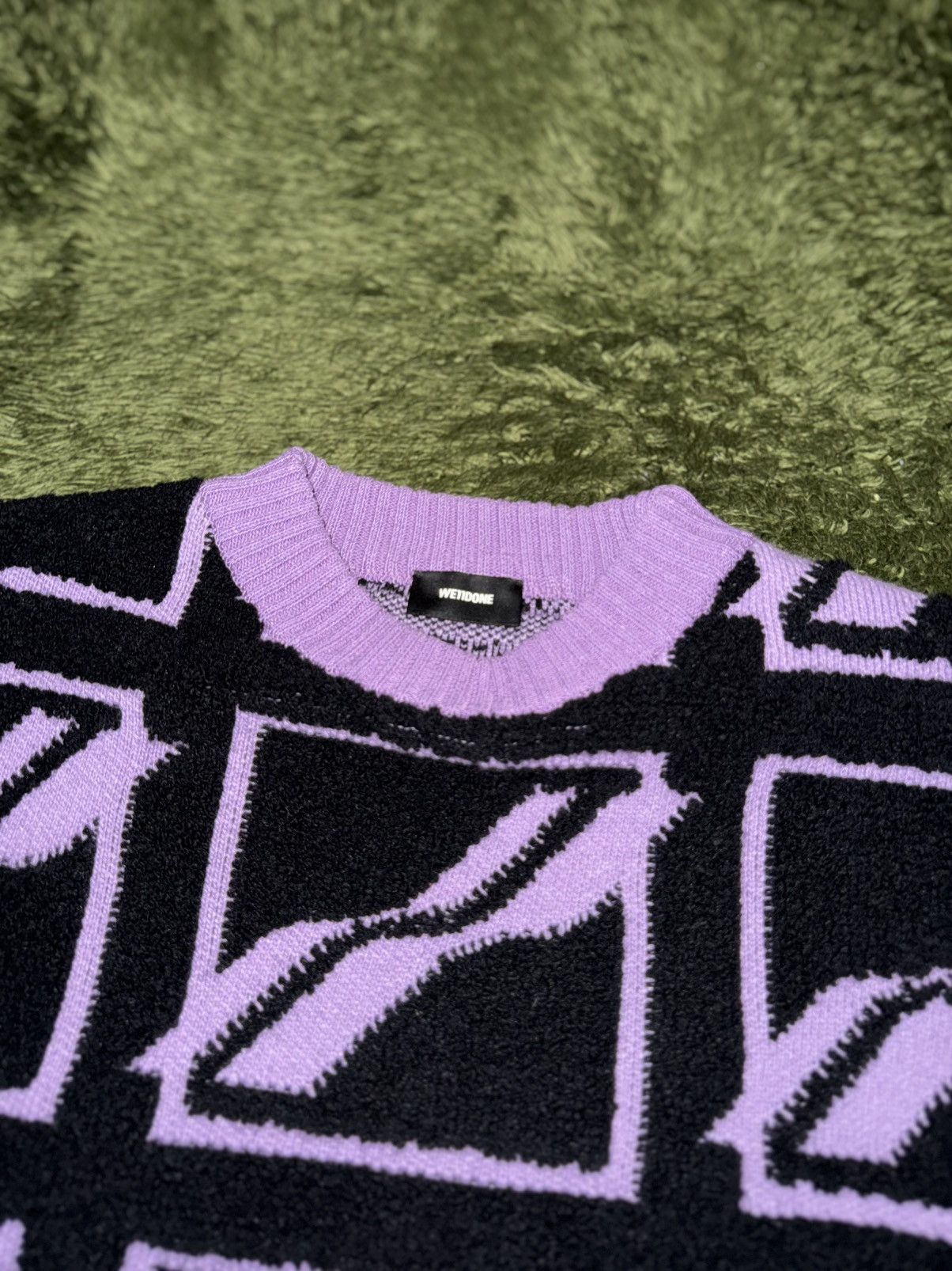 WE11DONE [M] We11done Square Logo Jacquard Fleece Knit Size US M / EU 48-50 / 2 - 4 Thumbnail