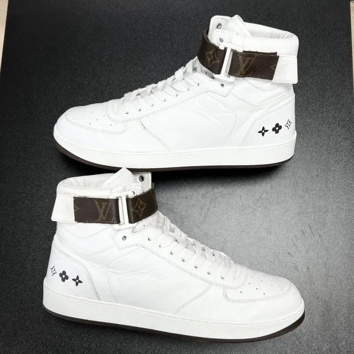 Louis Vuitton Louis Vuitton White High-Top Sneakers -2508 Size US 8 / EU 41 - 3 Thumbnail