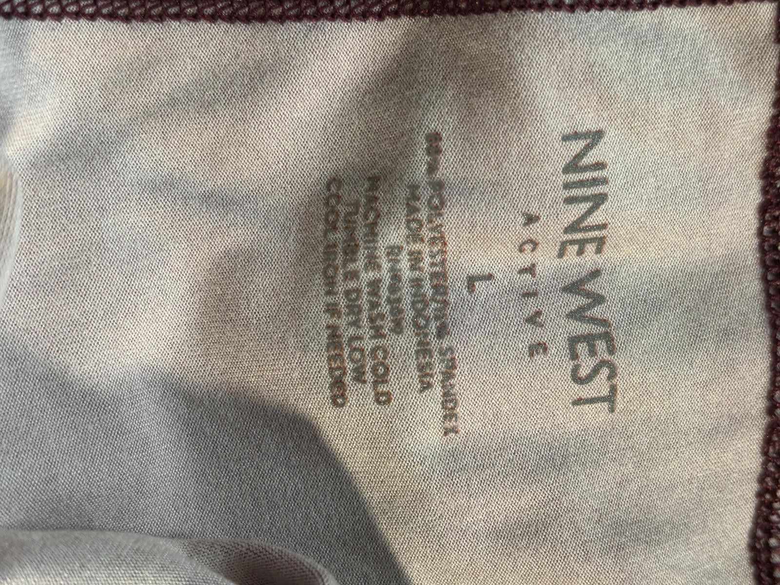 Nine West Nine West Active Women's Moisture Wicking Leggings Burgundy Size 36" / US 14 / IT 50 - 6 Thumbnail