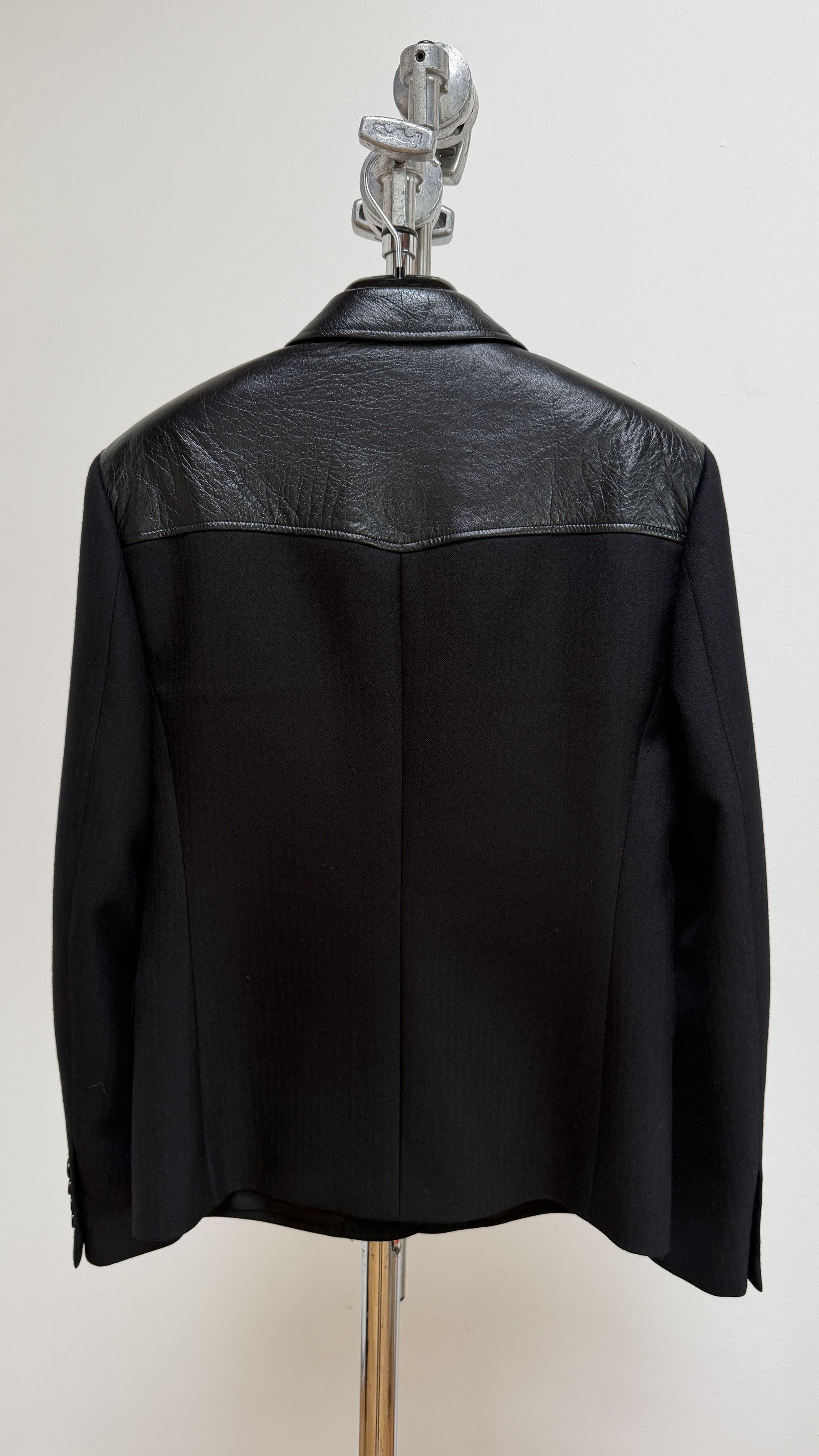 Saint Laurent Paris Saint Laurent SS19 Runway leather shoulder blazer Size 46R - 3 Thumbnail