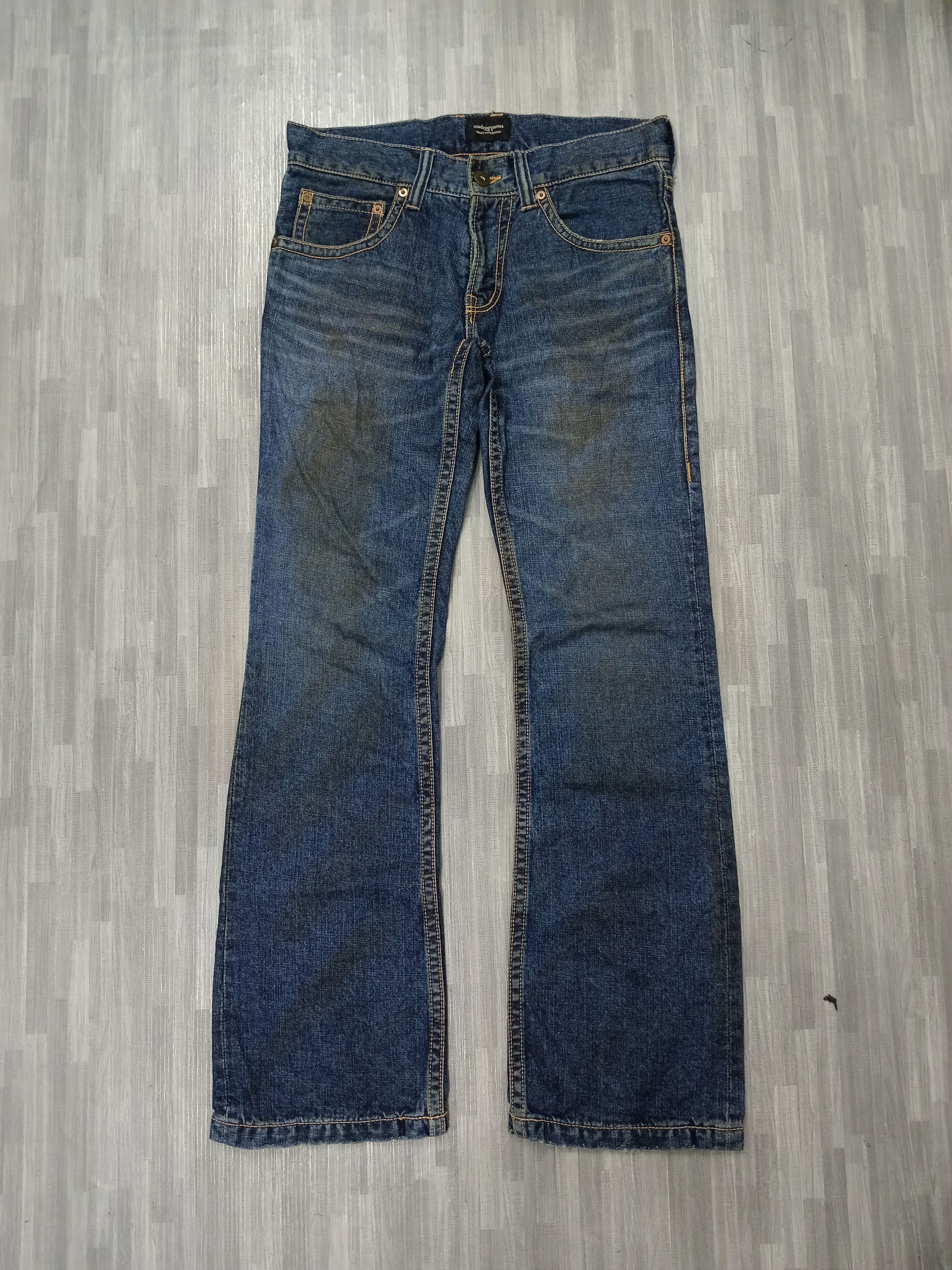 Japanese Brand FLARE SICK ANDROGYNOUS DENIM PANTS Size US 30 / EU 46 - 2 Thumbnail