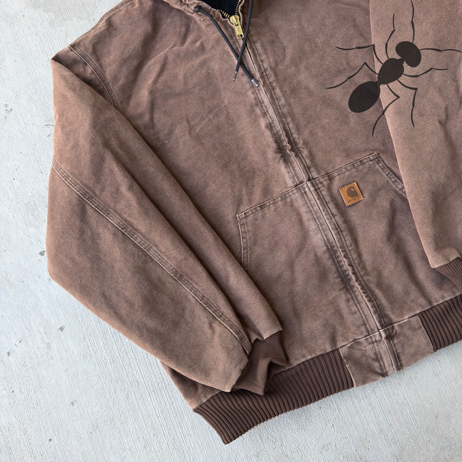 Carhartt × Vintage Carhartt J130 CHT brown hooded work wear jacket Size US XL / EU 56 / 4 - 2 Thumbnail