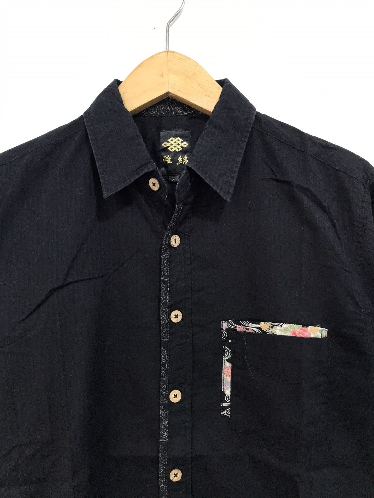 Karakuri Tamashii Japanese traditional Shirt sukajan Pattern western style Size US L / EU 52-54 / 3 - 3 Thumbnail