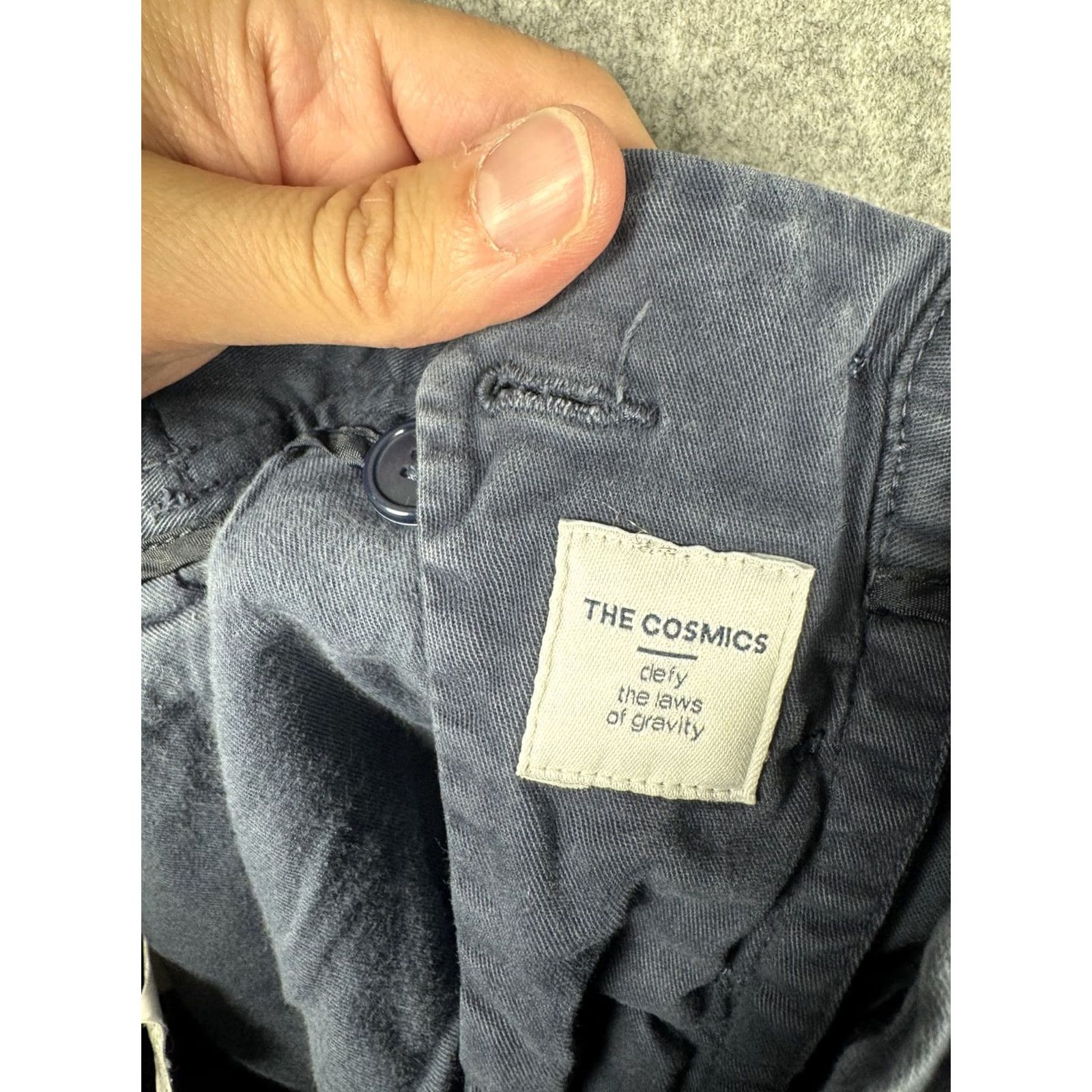Vintage Mr Marvis Shorts Mens Medium Blue The Cosmics Chino Classic Handmade Portugal Size US 31 - 7 Thumbnail