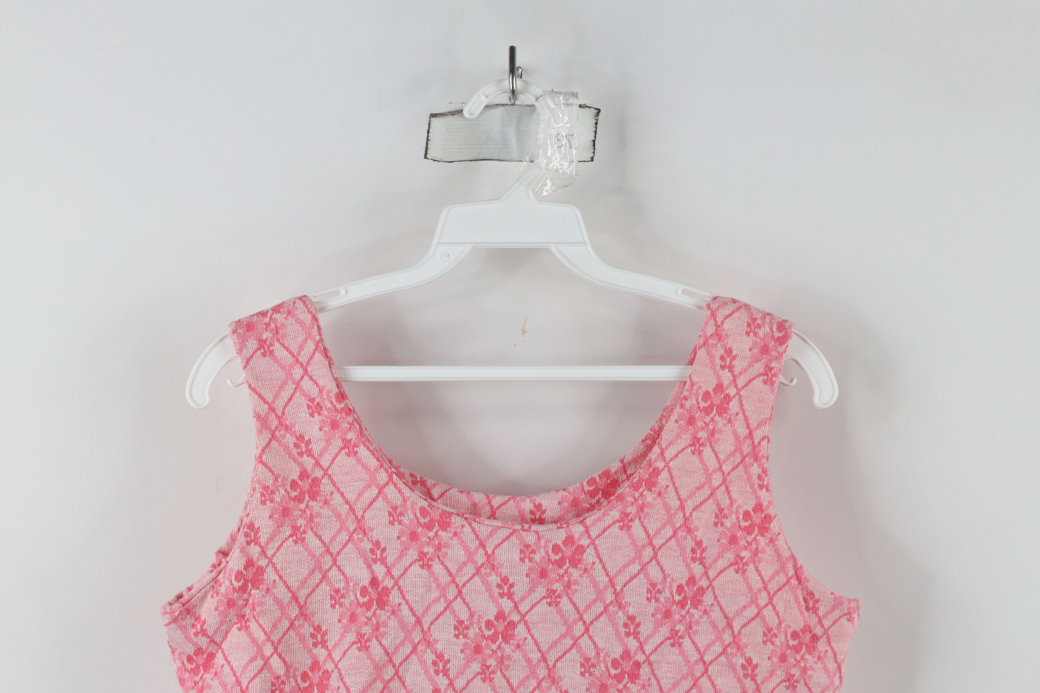 Vintage Vintage 60s Streetwear Flower Knit Tank Top T-Shirt USA Size M / US 6-8 / IT 42-44 - 2 Thumbnail