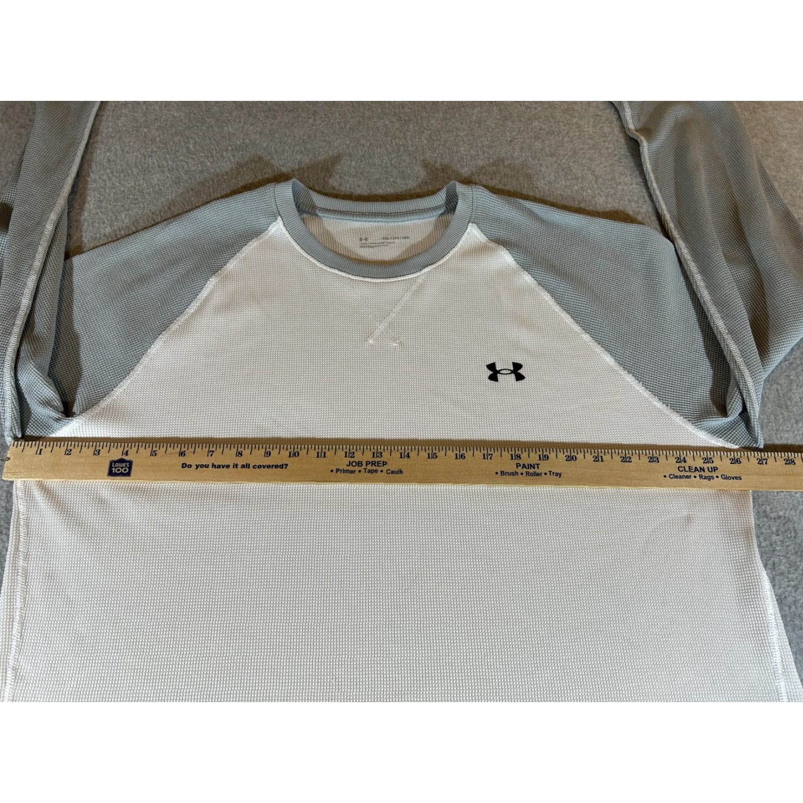 Under Armour Under Armour Mens 3XL Long Sleeve Thermal Base Layer Crewneck Waffle Knit Colorblock Raglan Sleeve White Size US XXL / EU 58 / 5 - 4 Thumbnail
