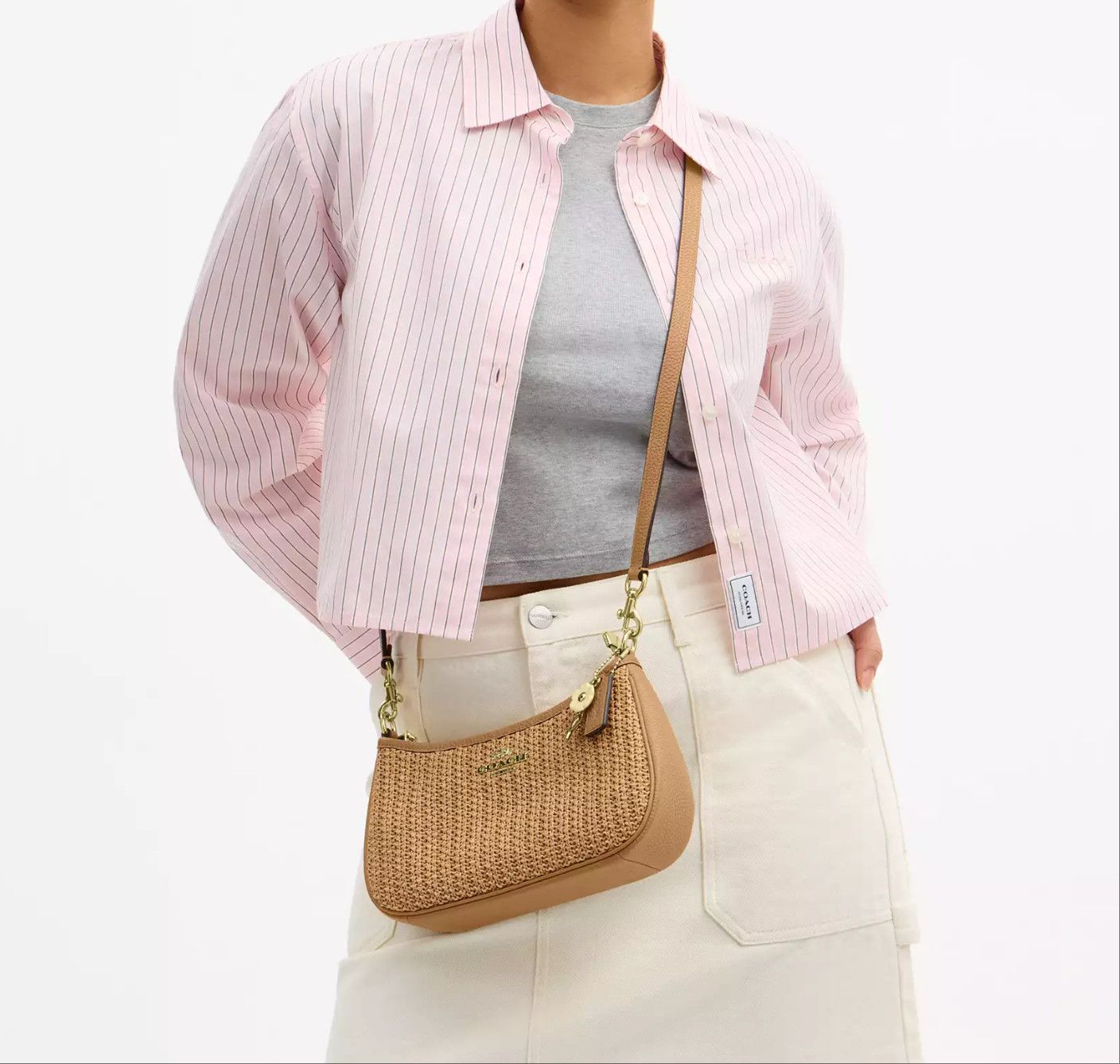 Coach NWT Coach Teri Shoulder Bag With Charm CEC43 Size ONE SIZE - 9 Thumbnail