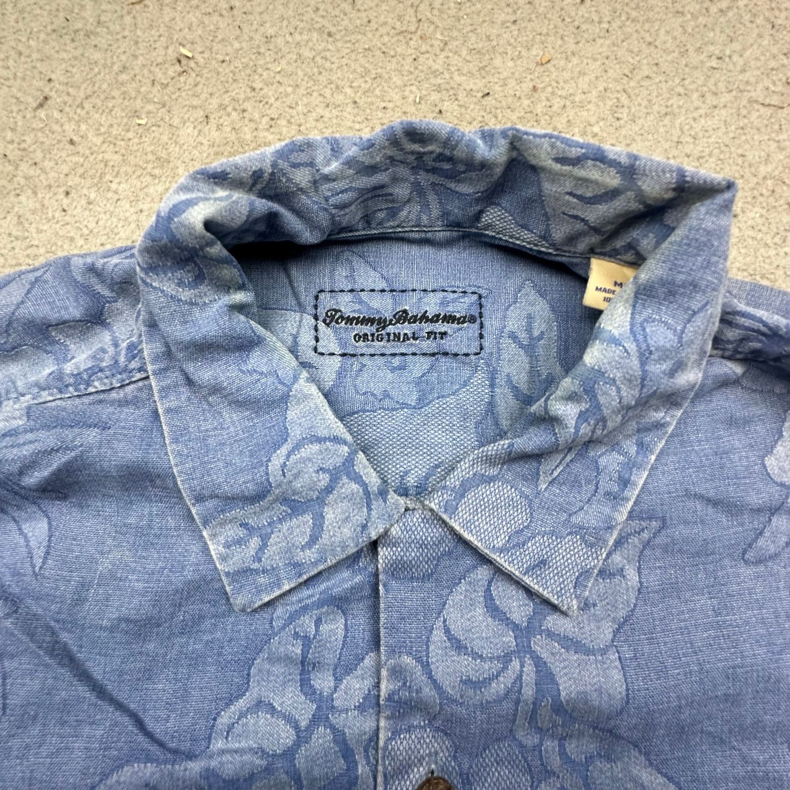 Tommy Bahama Tommy Bahama 100% Silk Floral Hawaiian Shirt Mens M Blue Size US M / EU 48-50 / 2 - 3 Thumbnail