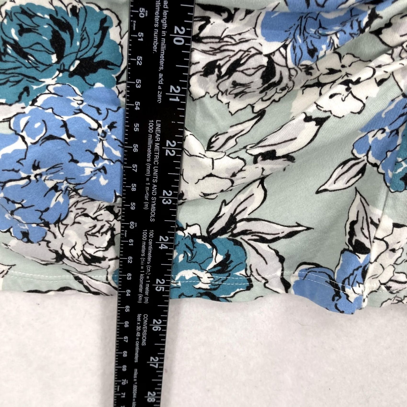 Talbots Talbots Shirt Womens 2X Green Blue Floral Surplice Wrap 3/4 Sleeve Feminine Size XXL / US 16-18 / IT 52-54 - 4 Thumbnail