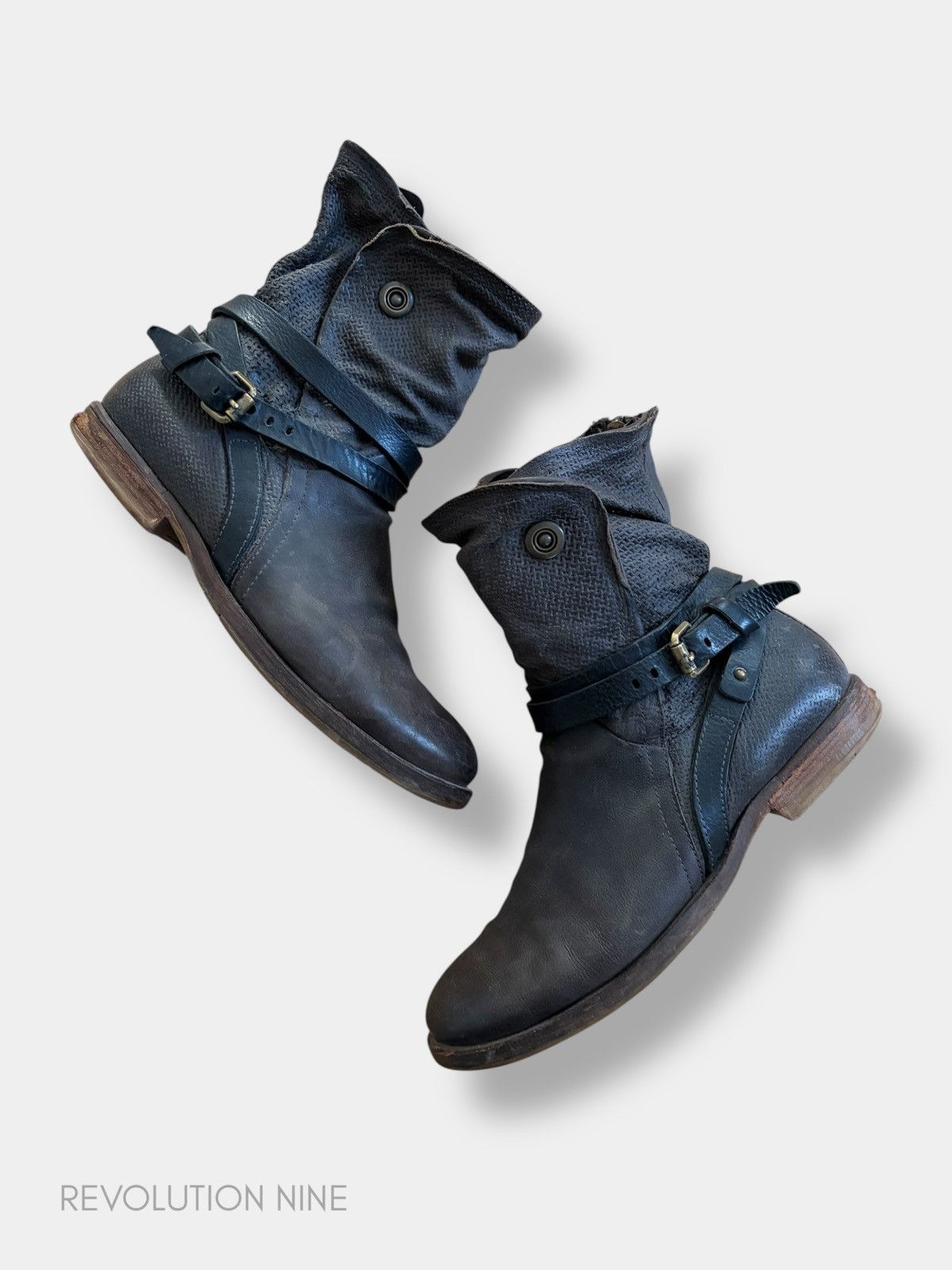 A.S.98 A.S 98 dark grey bandage belt boots Size US 7.5 / EU 40-41 - 3 Thumbnail