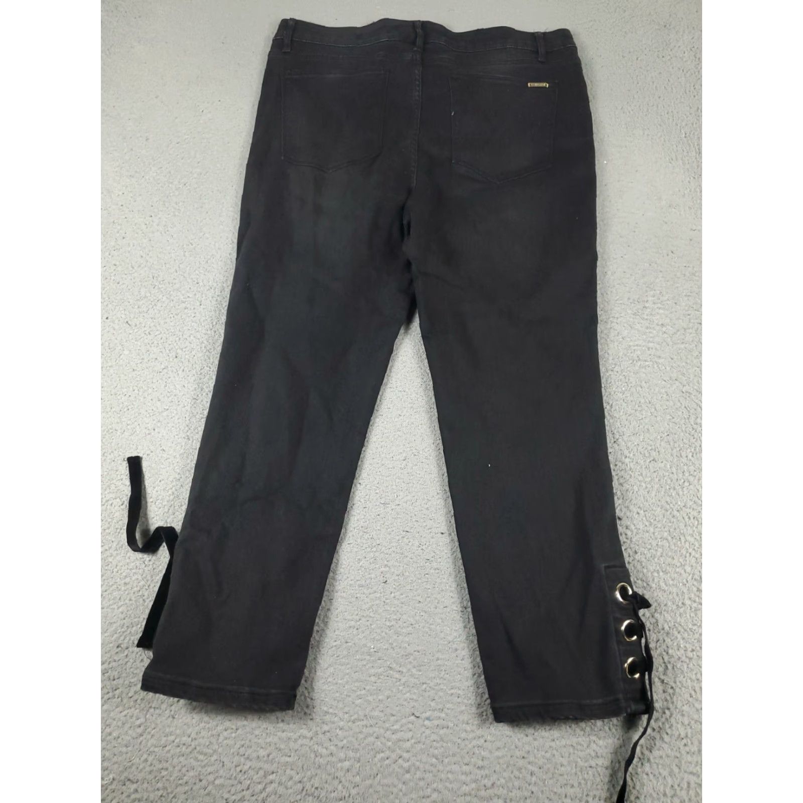 Tommy Hilfiger Tommy Hilfiger Black Skinny Crop Jeans Womens Size 16 36x26 Denim Pants Regular Fit Size 38" / US 16 / IT 52 - 6 Thumbnail