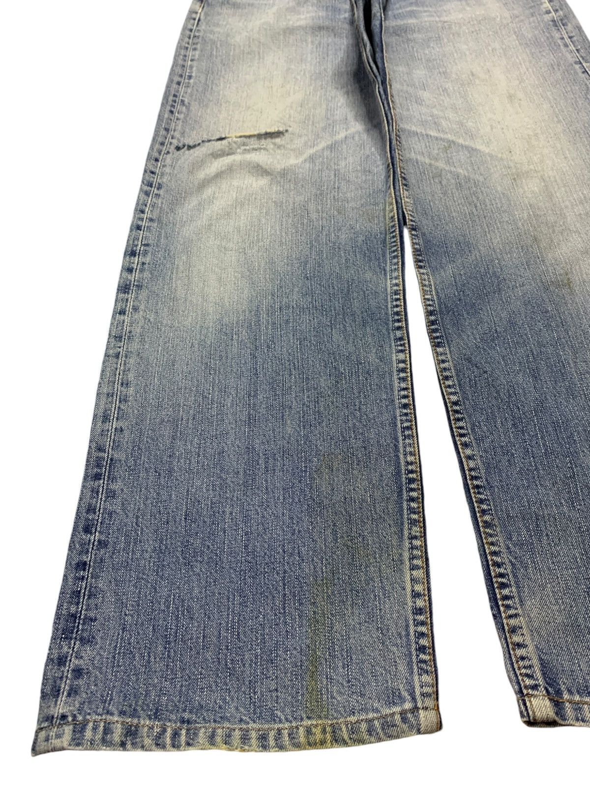 LVC × Levi's × Levi's Vintage Clothing Vintage 90s Levis 504 Blue Wash Distressed Baggy Jeans Size US 33 - 6 Thumbnail