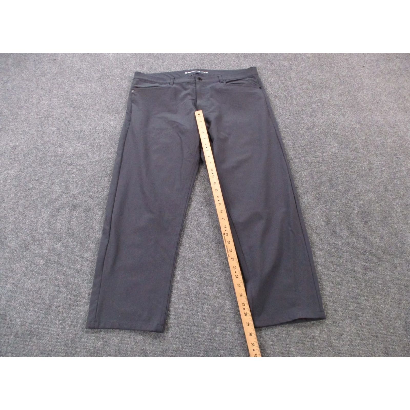Vintage Western Rise Pants Mens 38 X 30 Gray Nylon Chino Stretch Golf Preppy Performance Pants Size US 38 / EU 54 - 3 Thumbnail