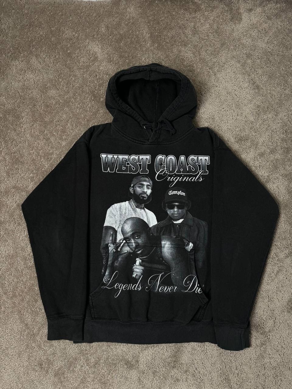 Vintage WEST COAST RAPPERS Hooded Sweatshirt Hip Hop Rap Grailed