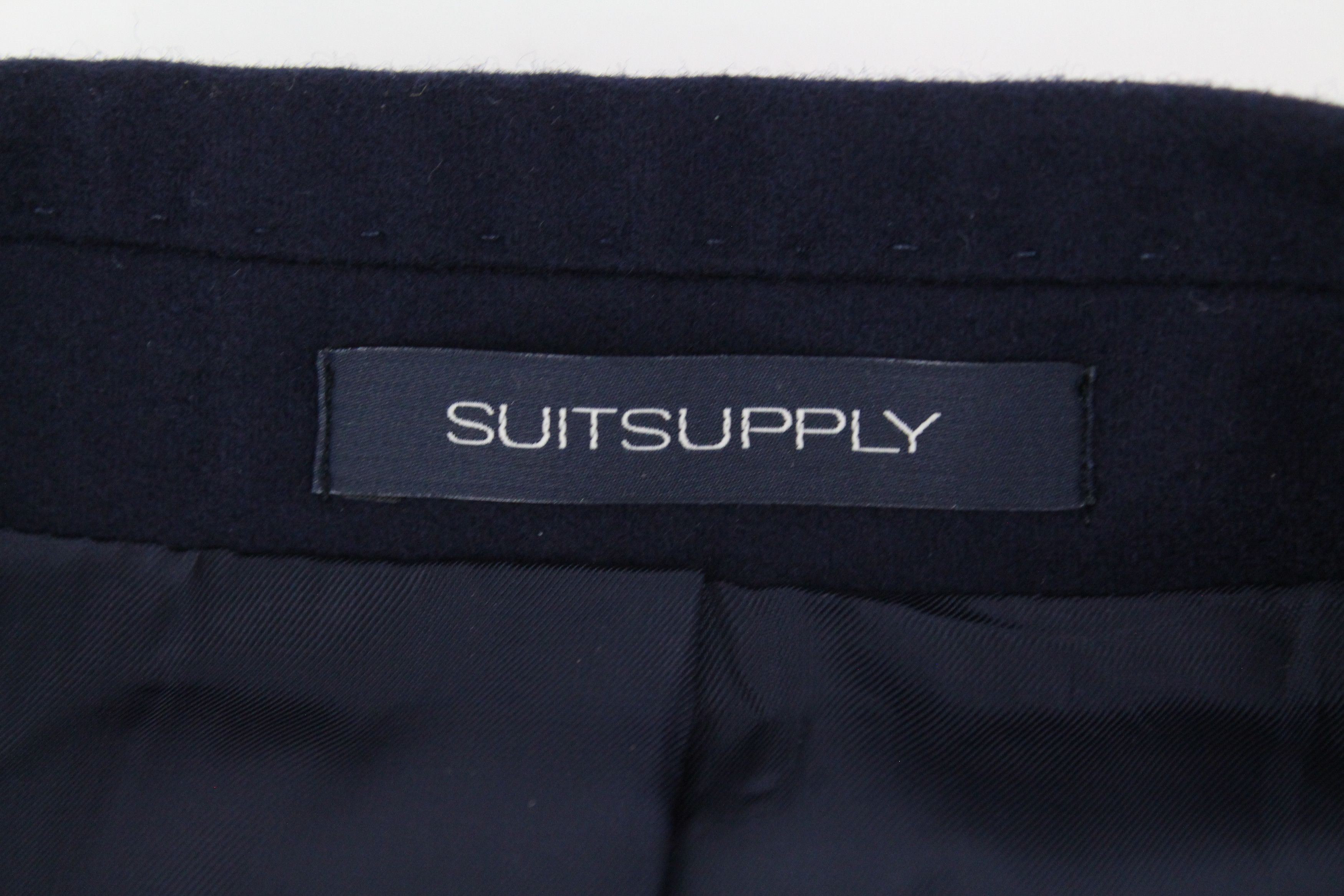Suitsupply VICENZA UK48R Navy Wool Flannel Coat 66699 Size US XXL / EU 58 / 5 - 5 Thumbnail