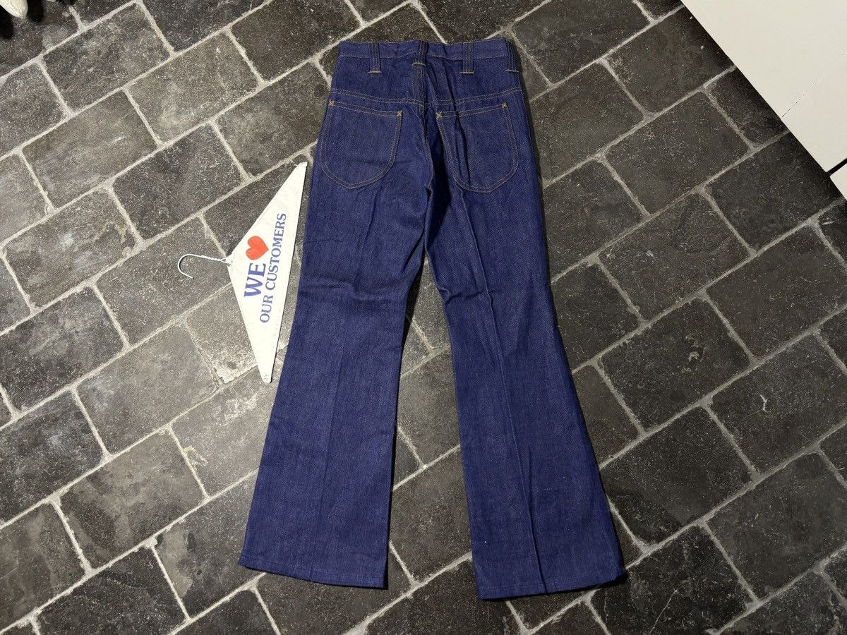 Vintage 1970s Flared Jeans Vintage Dark Wash Golden Horse Bell Botto Size 26" / US 2 / IT 38 - 18 Thumbnail