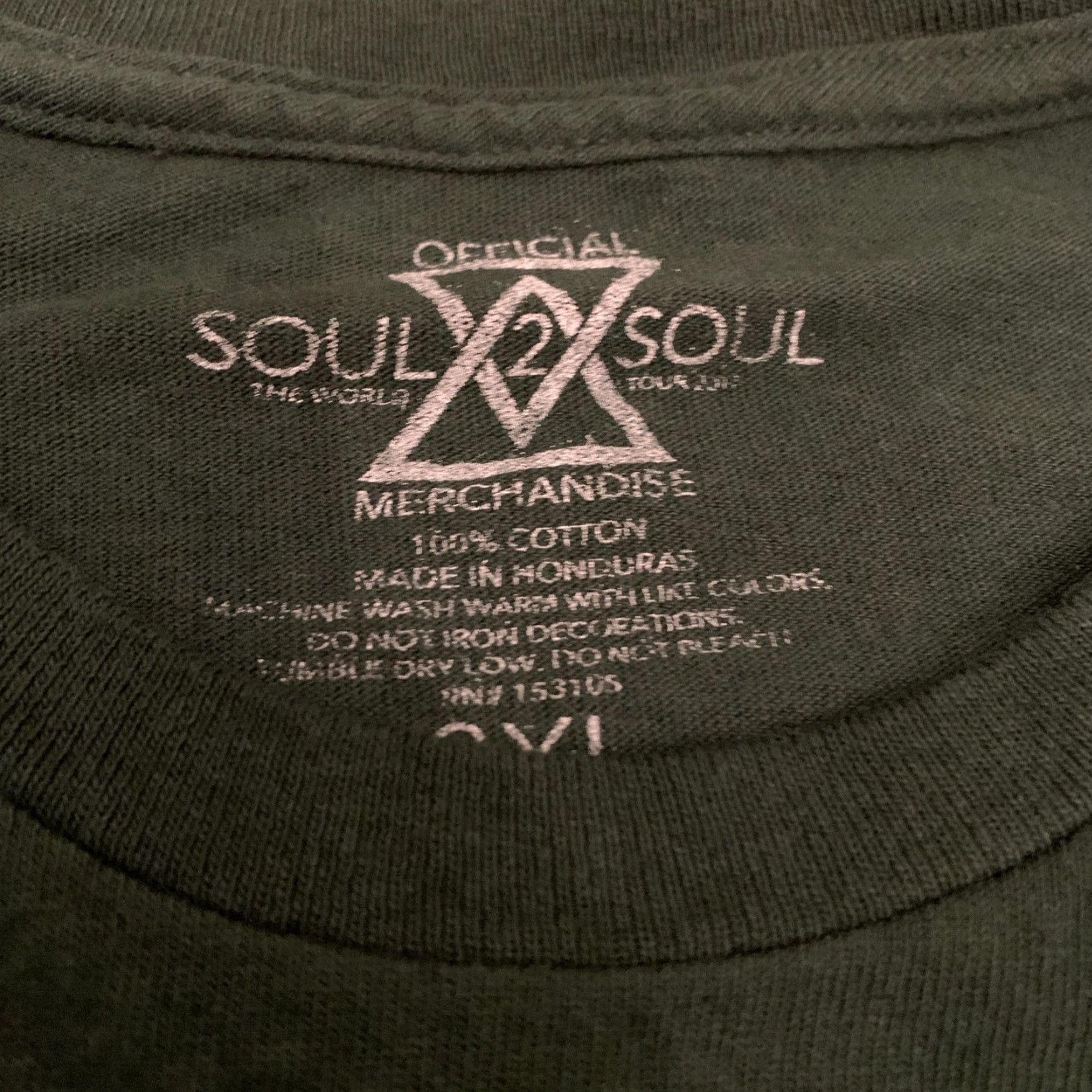 Vintage Tim McGraw Faith Hill World Tour Soul 2 Soul 2017 Concert T Shirt Size XXL Mens Green Cotton Blend Short Sleeve Round Neck Graphic Print Size US XXL / EU 58 / 5 - 4 Thumbnail