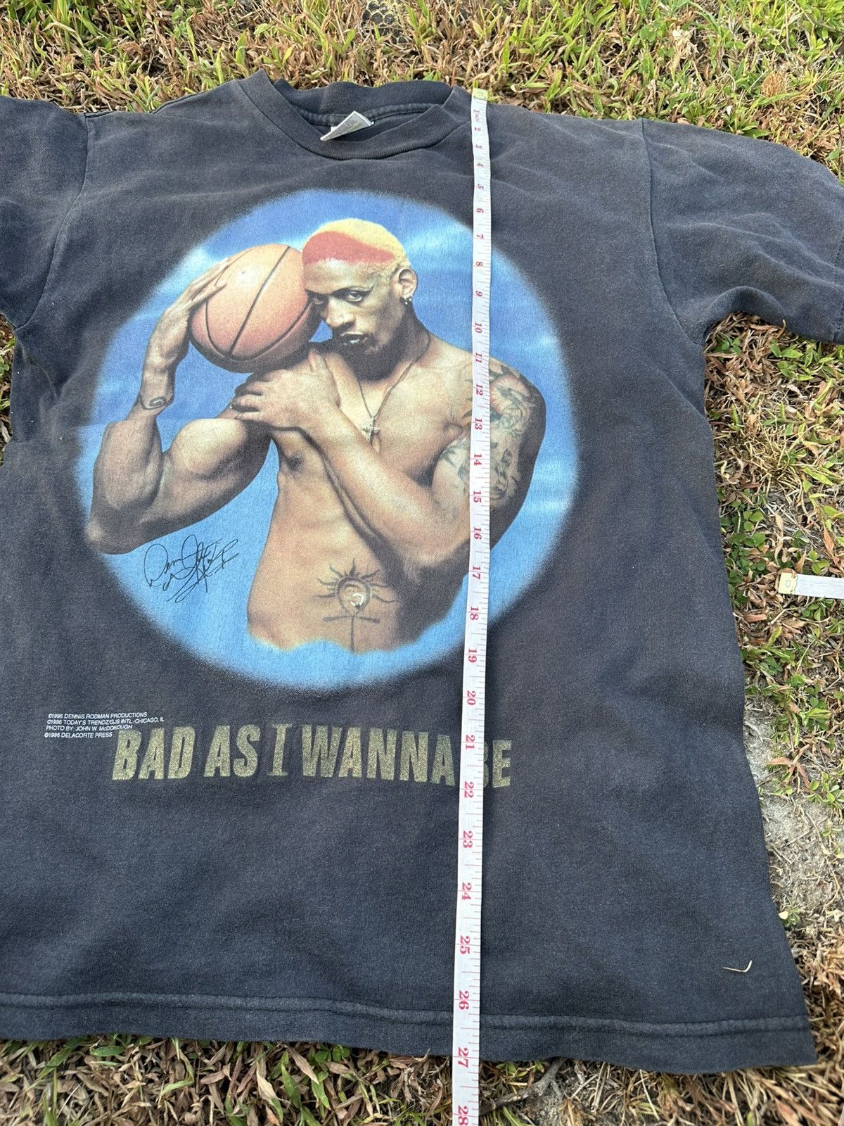 NBA RARE 90s Vintage Dennis Rodman T Shirt Size US M / EU 48-50 / 2 - 5 Thumbnail