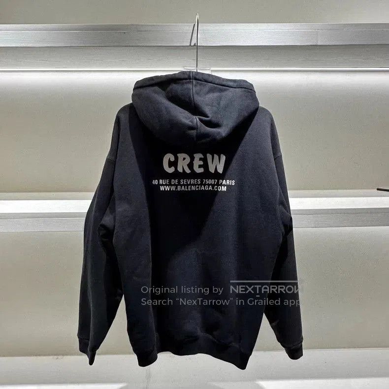 Balenciaga Balenciaga Crew Black Hoodie M. Size US M / EU 48-50 / 2 - 2 Thumbnail