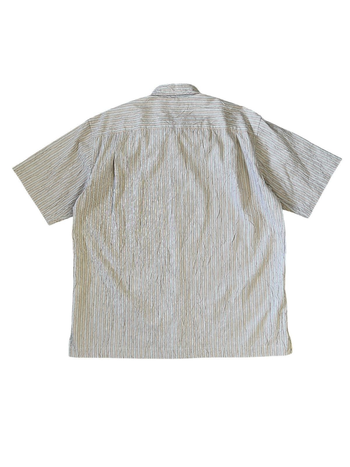 Issey Miyake Issey Miyake Main Line Wrinkle Processed Stripe Button Shirt Size US XL / EU 56 / 4 - 3 Thumbnail