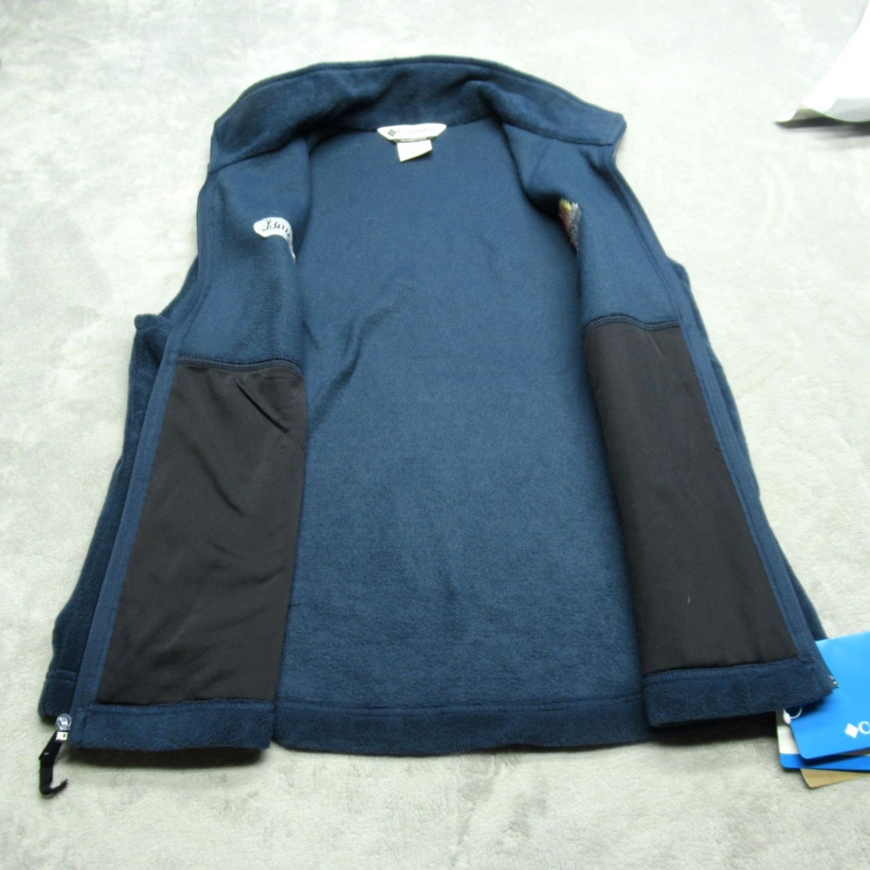 Vintage Vest Womens XL Blue Columbia Fleece Pockets Full Zip SUPER Soft Outdoor Logo NEW Size XL / US 12-14 / IT 48-50 - 2 Thumbnail