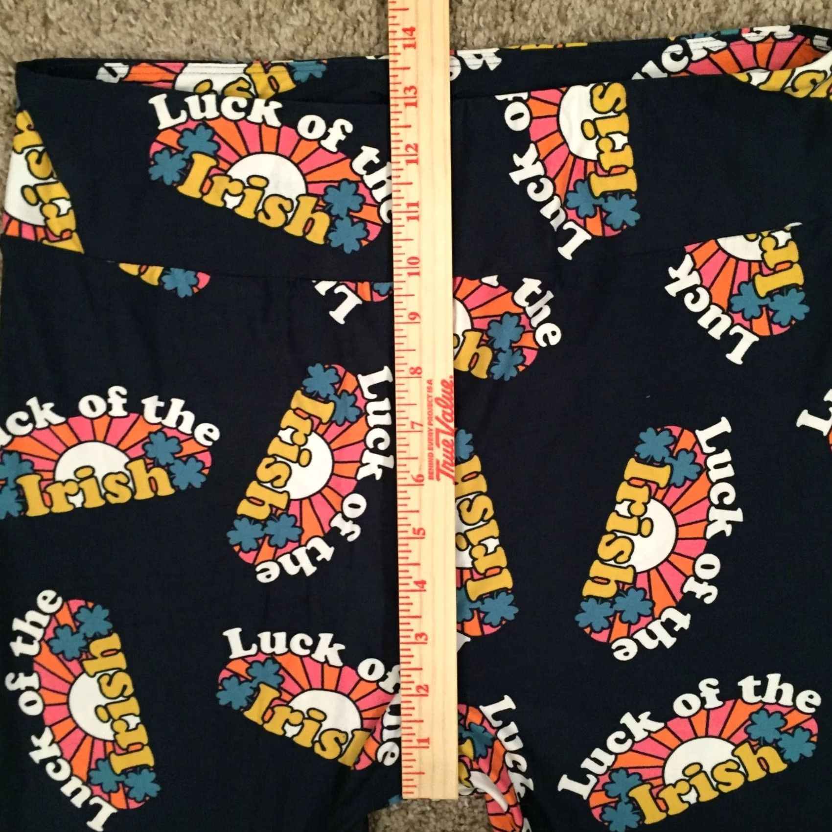 Vintage LuLaRoe Leggings Tall & Curvy TC Blue Luck Of The Irish NWOT Size 24" / US 00 / IT 34 - 3 Thumbnail