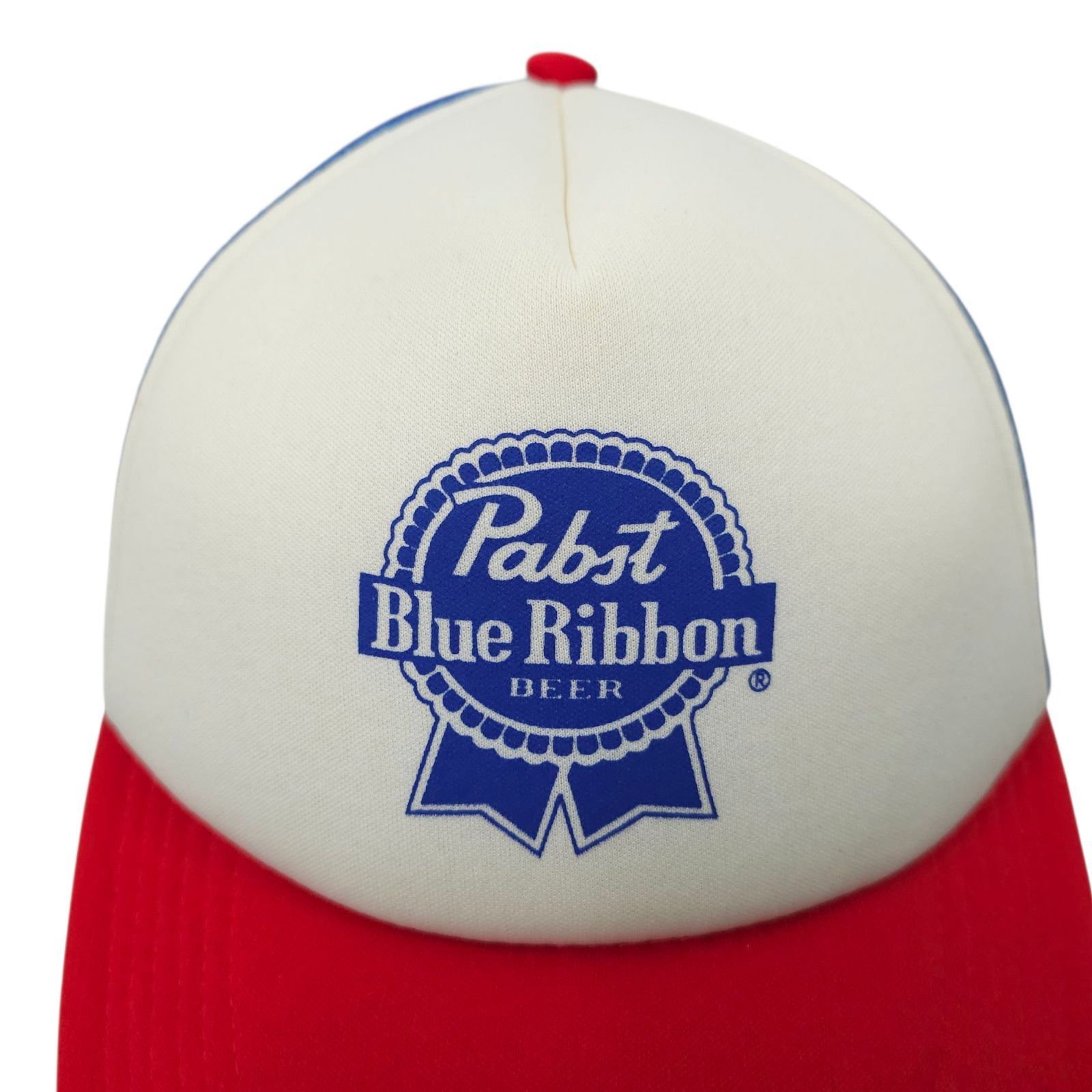 Pabst Blue Ribbon Pabst Blue Ribbon Beer Mesh Foam Snapback Cap Trucker Hat Size ONE SIZE - 7 Thumbnail