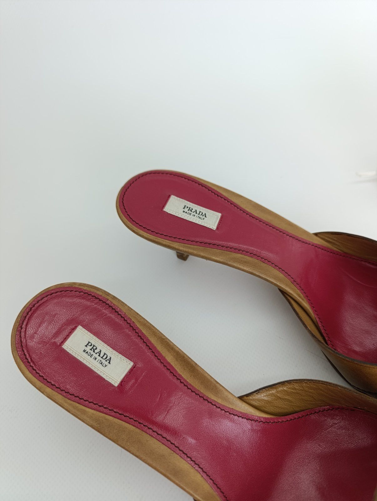 Prada 00s PRADA WHIMSICAL BRAIDED LEATHER POINTY MULES HEELS Size US 11 / IT 41 - 5 Thumbnail