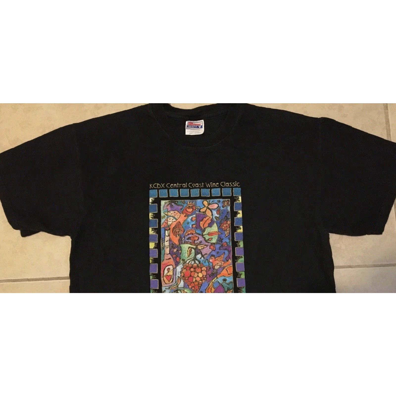 Vintage Vtg Wine Faded Abstract Art Shirt M Black Picasso 90s Grunge Vaporwave T-Shirt Men Short Sleeve Size US M / EU 48-50 / 2 - 4 Thumbnail
