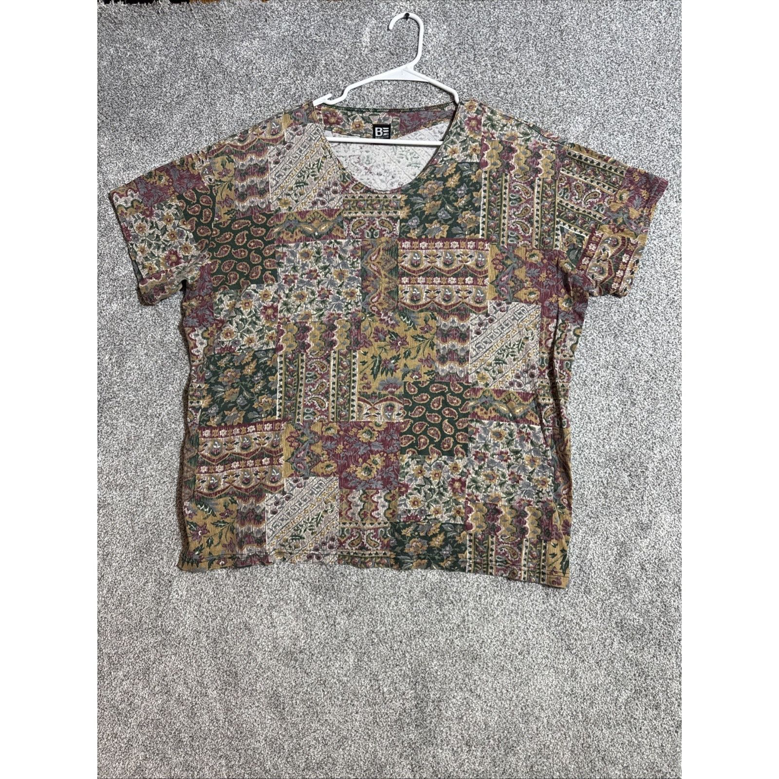 Basic Editions Basic Editions Top Women 2XL 90s Patchwork Retro Cottagecore Size XXL / US 16-18 / IT 52-54 - 1 Thumbnail