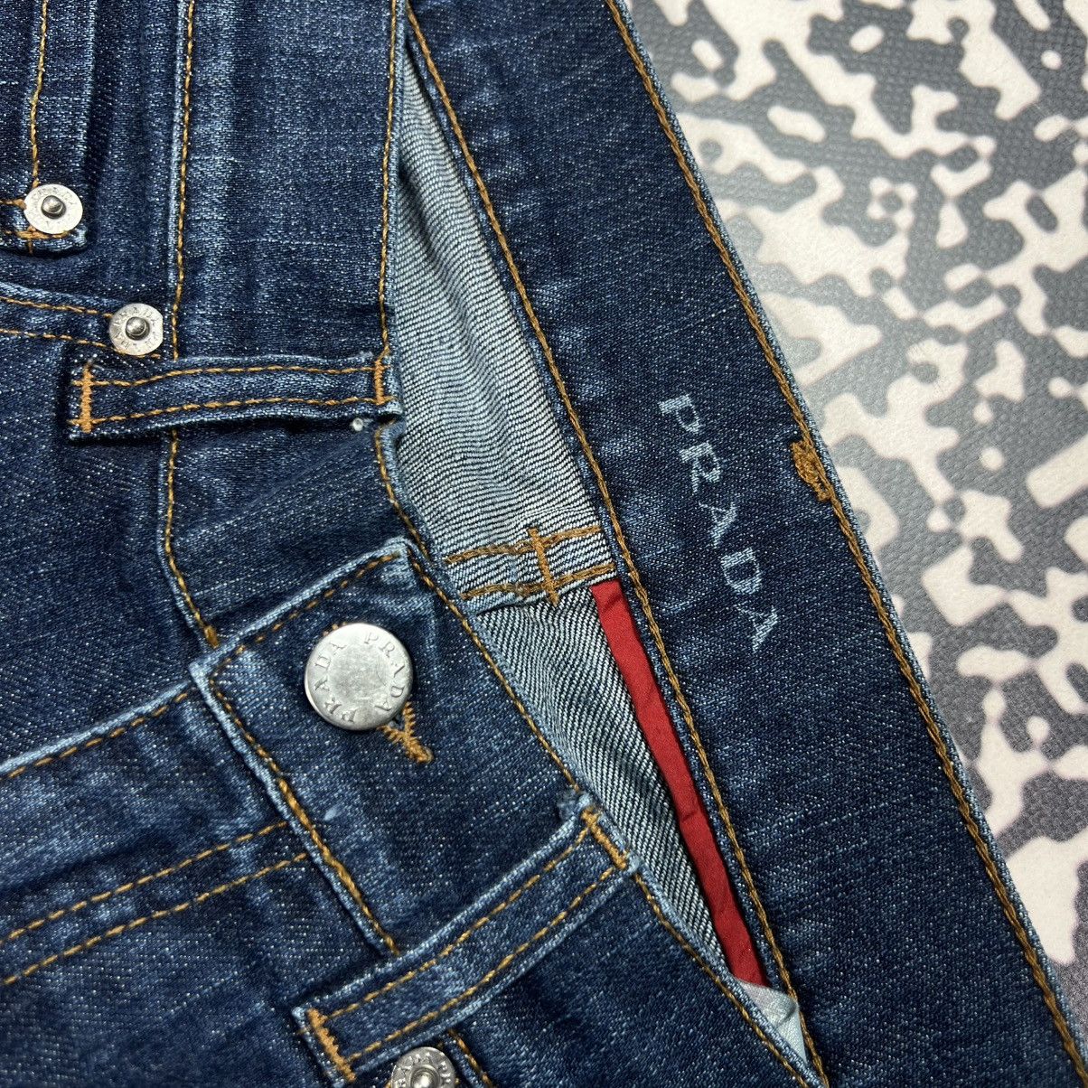 Prada Vintage Y2K Prada Logo Luxury Casual Jeans Size 26" / US 2 / IT 38 - 15 Thumbnail