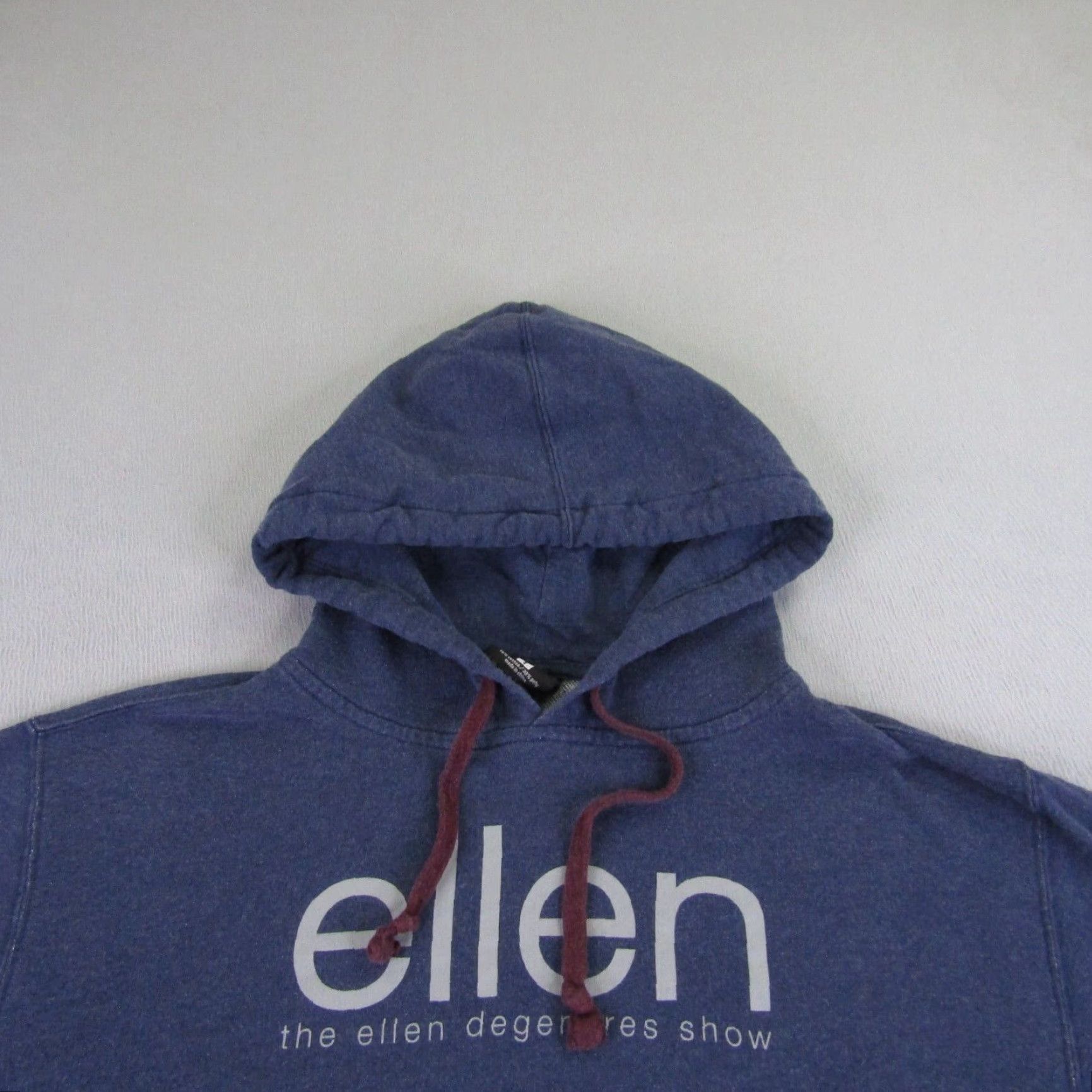 Vintage Ellen Degeneres Hoodie Mens Medium Blue Blue Gray Red Pullover Sweater Sweatshirt Jacket Logo Knit Pocket Size US M / EU 48-50 / 2 - 5 Thumbnail