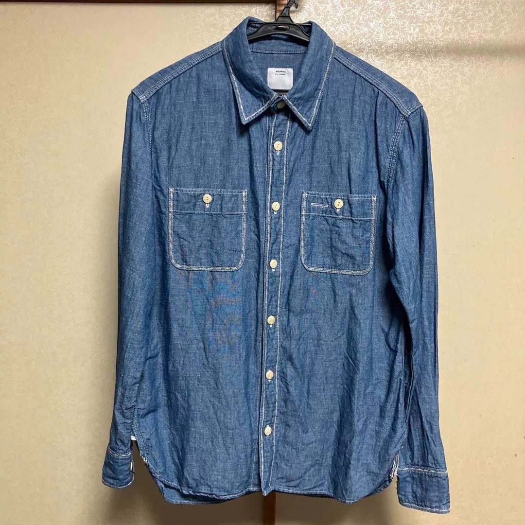 Visvim visvim DEADWOOD CHAMBRAY Denim Shirt Size US S / EU 44-46 / 1 - 1 Thumbnail