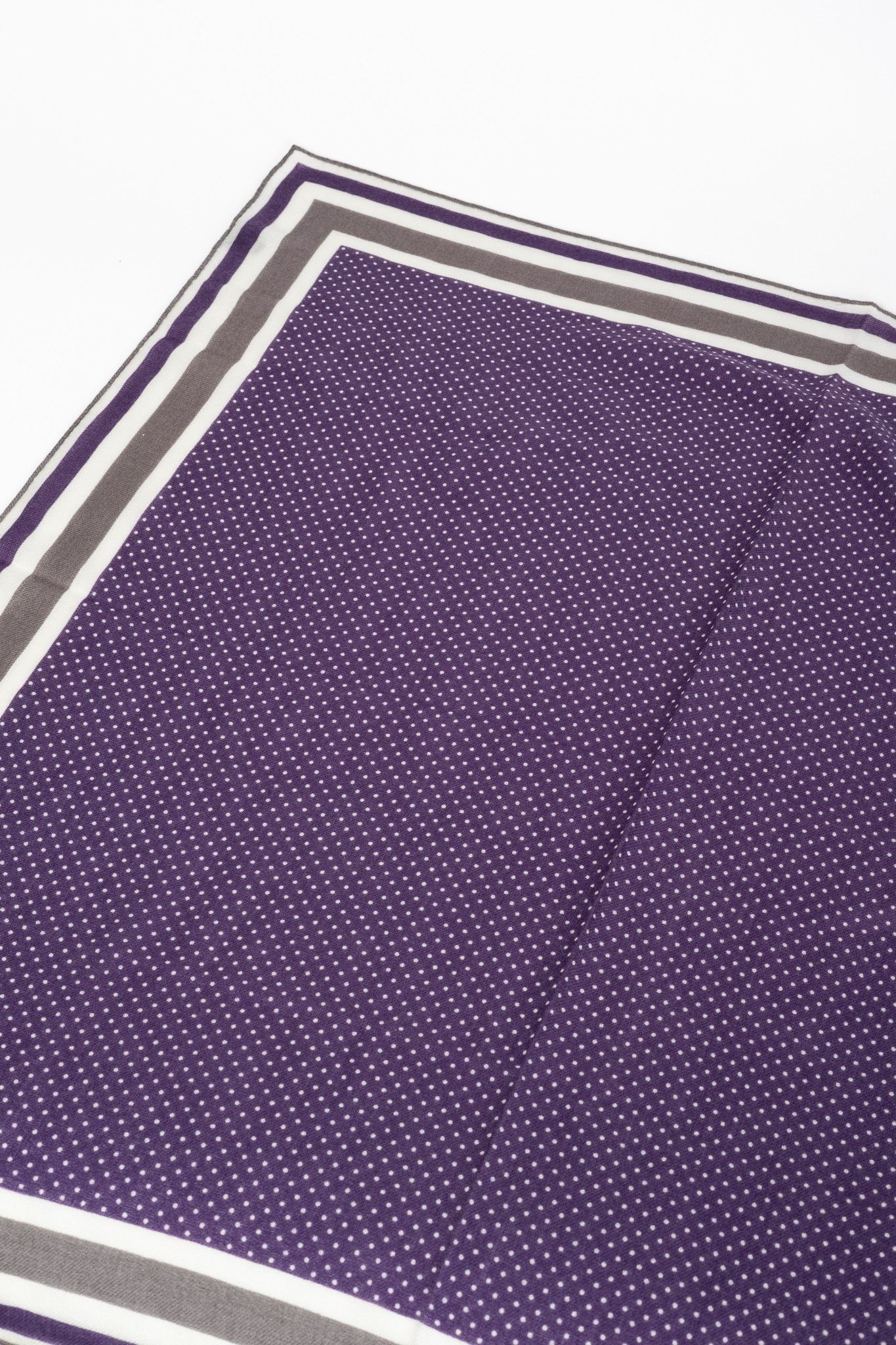 Loro Piana Loro Piana Polka-Dot Cashmere & Silk Bordered Square Scarf Size ONE SIZE - 2 Thumbnail