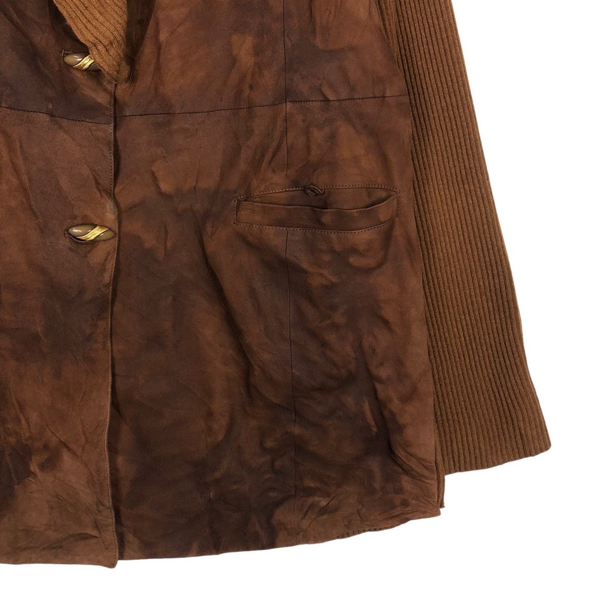 Issey Miyake 🔥Vintage Suede Leather Jacket Double Breast Japan Made Size US M / EU 48-50 / 2 - 5 Thumbnail
