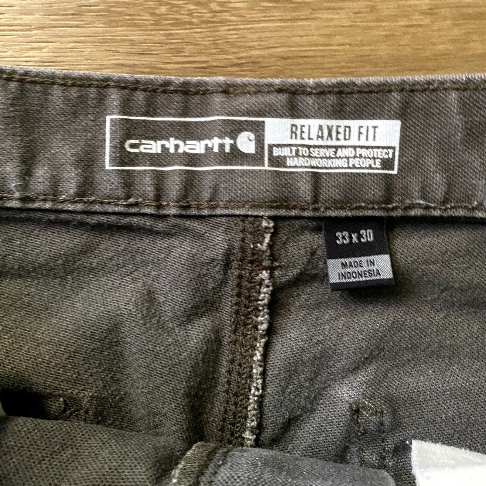 Carhartt Dark Grey Relaxed Fit Carhartt Double Knee Pants Size US 33 - 2 Thumbnail