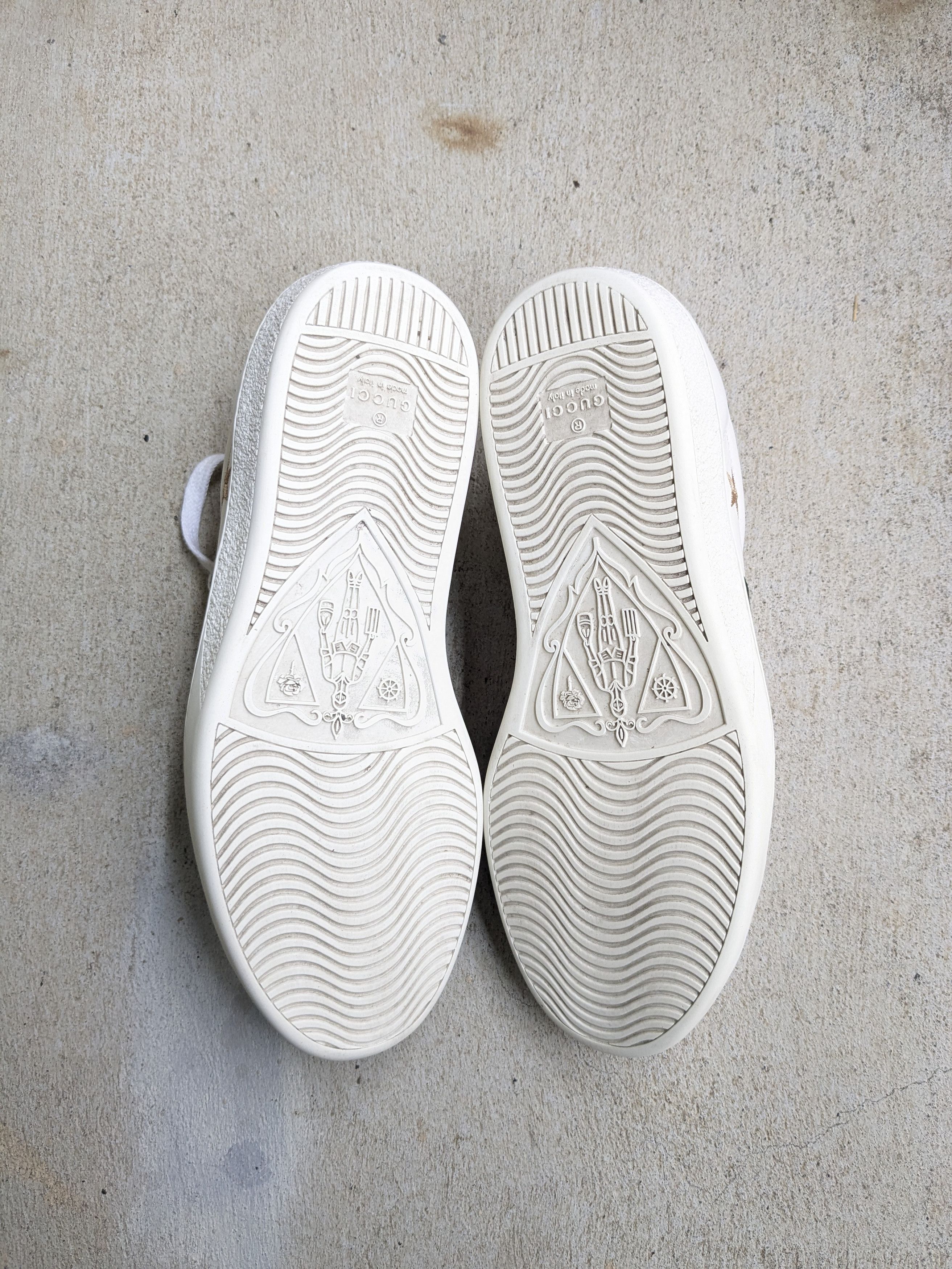 Gucci Gucci Ace Sneakers White Bee Stars Low 7 Leather Size US 7 / EU 40 - 18 Thumbnail