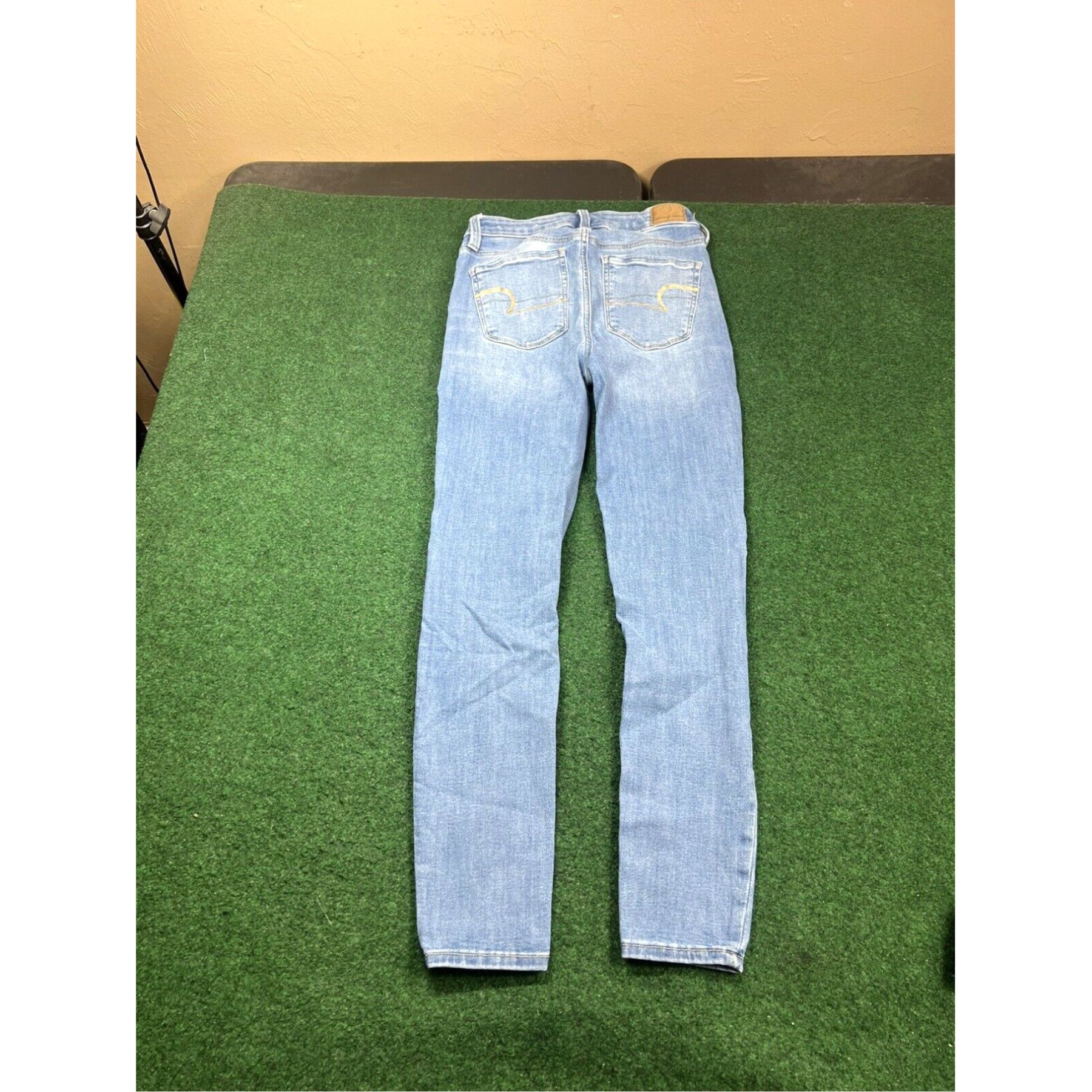 American Eagle Outfitters American Eagle Hi-Rise Jegging Denim Jeans Size 2 Super Stretch Blue SHORT 25x26 Size 42" / US 20 - 5 Thumbnail