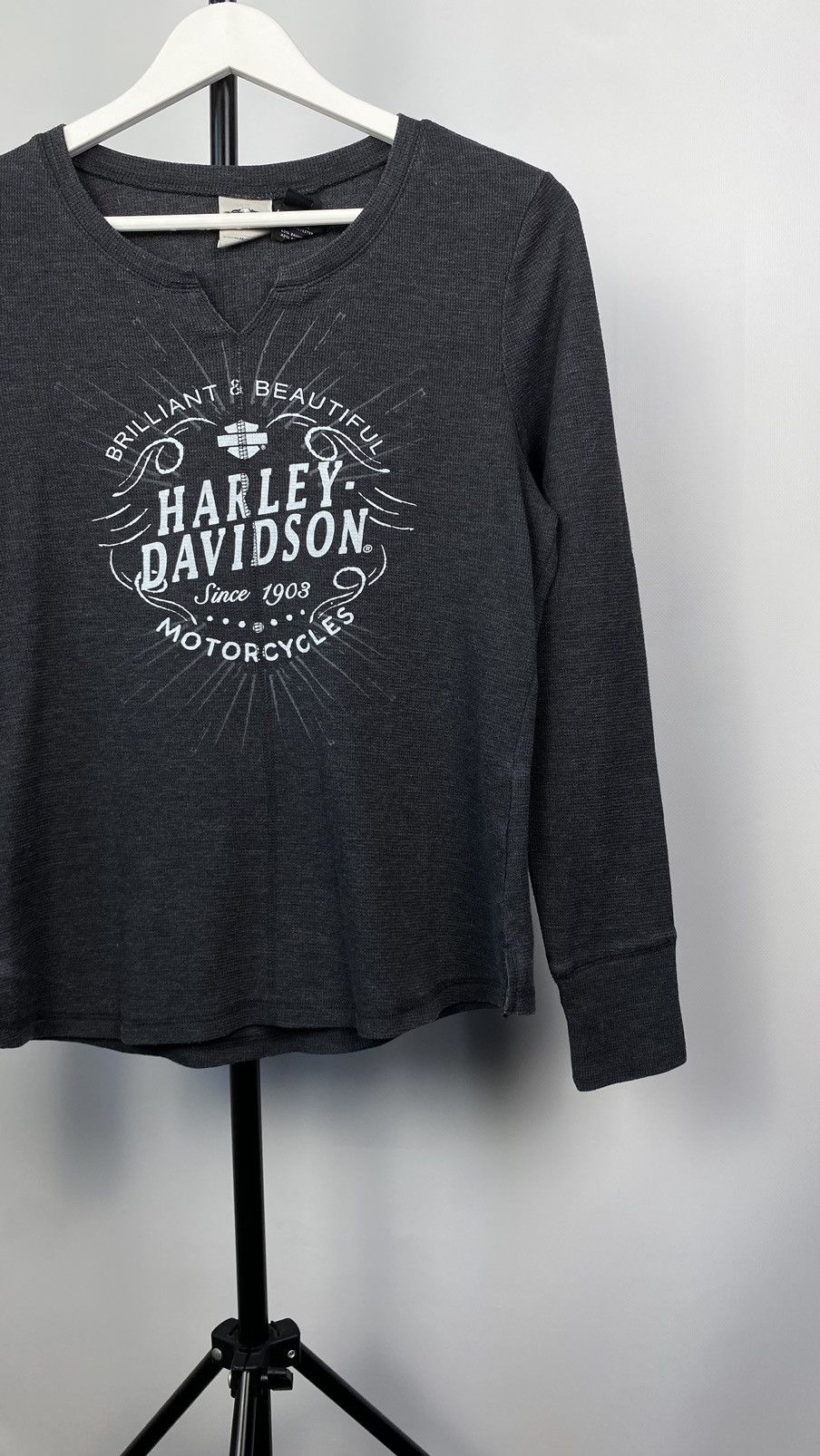 Harley Davidson × Vintage Vintage 90’s Harley Davidson Big Logo Moto Y2K Long Sleeve Size L / US 10 / IT 46 - 4 Thumbnail