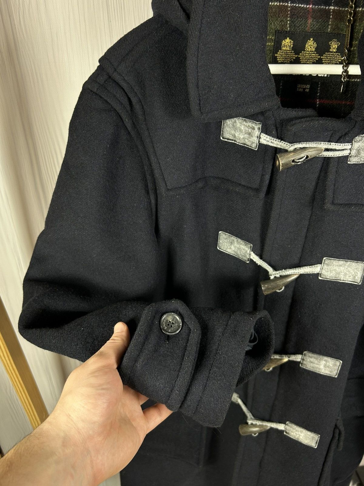 Barbour Barbour Duffle Wool Heavy Coat Size 40 Dark Blue Size US M / EU 48-50 / 2 - 6 Thumbnail